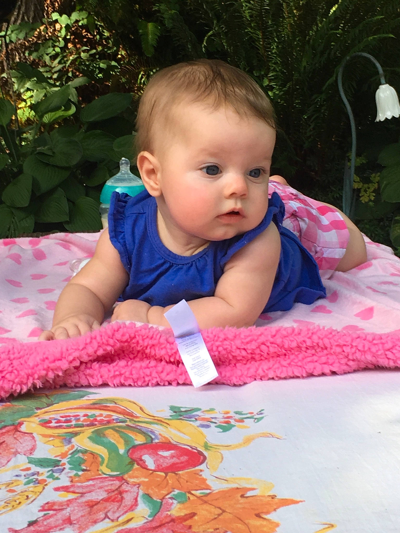 Aubriana is registered to the contest to win money with this photo: art, baby, baby_toddler_clothing, beauty, blanket, cheek, child, linens, nap_mat, pattern, person, pink, play, product, quilt, recreation, skin, summer, textile, toddler