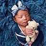 Solanie joined the competition — help win amazing prizes! adorable, baby, blanket, blue, child, closeup, cozy, cute, hands, headband, infant, newborn, peaceful, portrait, resting, sleeping, soft_texture, studio, teddy_bear, wrapped