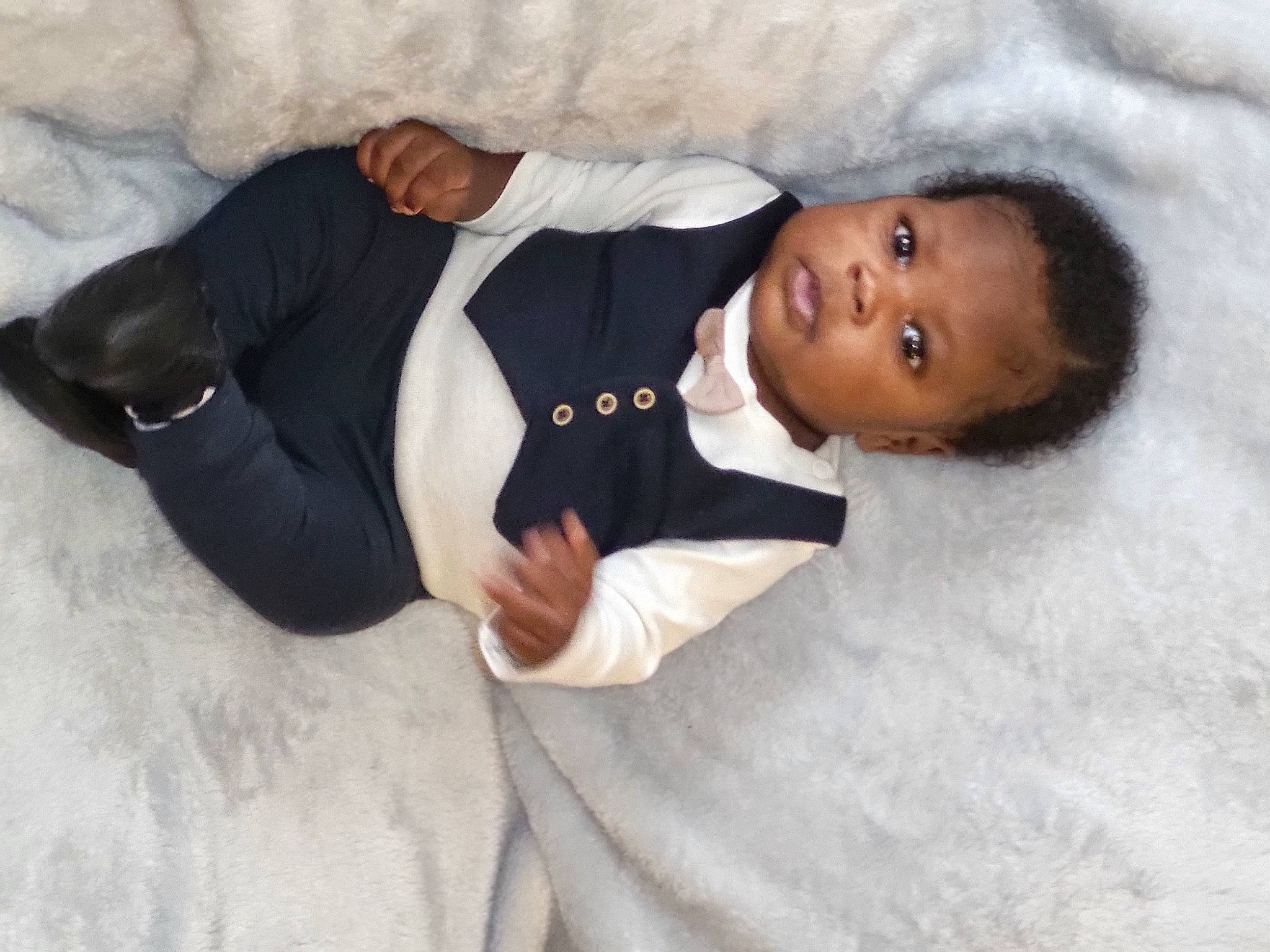 Marck Messiah joined the competition — help win amazing prizes! baby, baby_toddler_clothing, cheek, child, comfort, formal_wear, fun, fur, linens, nose, person, portrait_photography, sitting, sleeve, snow, suit, toddler, tree, winter, wood