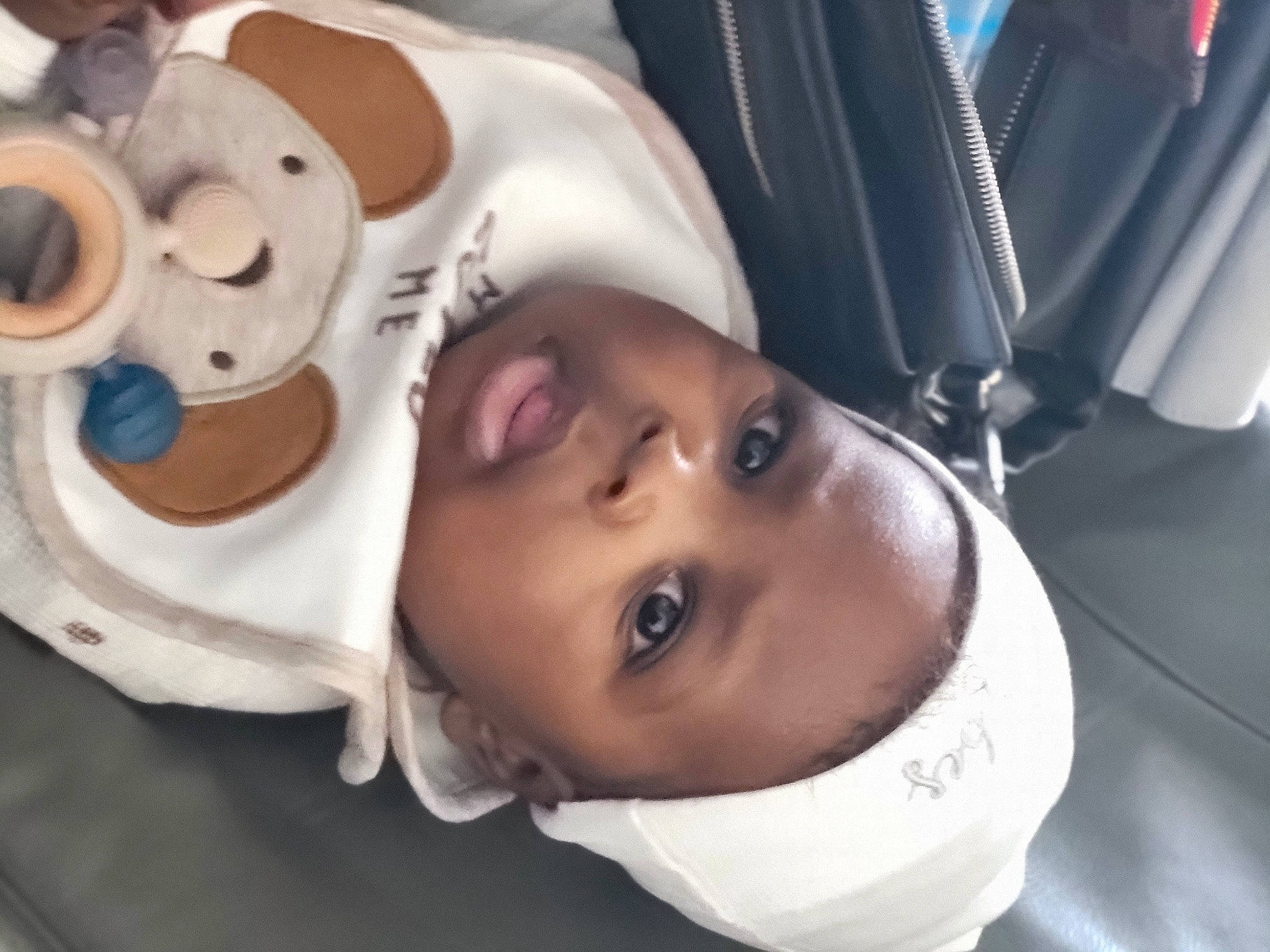 Marck Messiah joined the competition — help win amazing prizes! auto_part, baby, baby_products, car_seat, cheek, child, eye, eyelash, fun, hat, headgear, jaw, mouth, nose, person, personal_protective_equipment, stuffed_toy, toddler