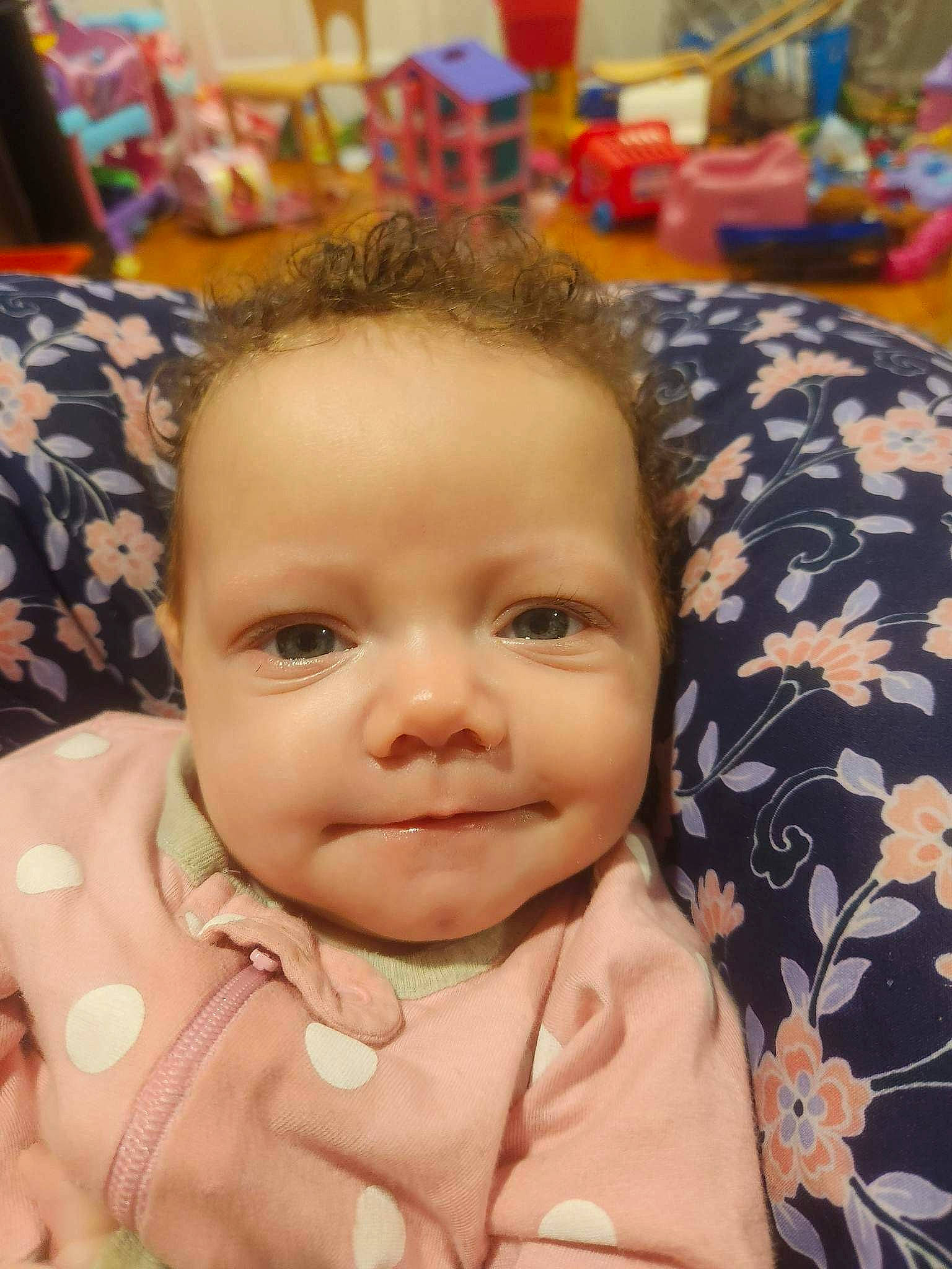 Londynn joined the competition — help win amazing prizes! baby, baby_toddler_clothing, cheek, eye, eyebrow, eyelash, face, finger, forehead, fun, gesture, happy, head, iris, lip, mouth, nose, person, skin, smile