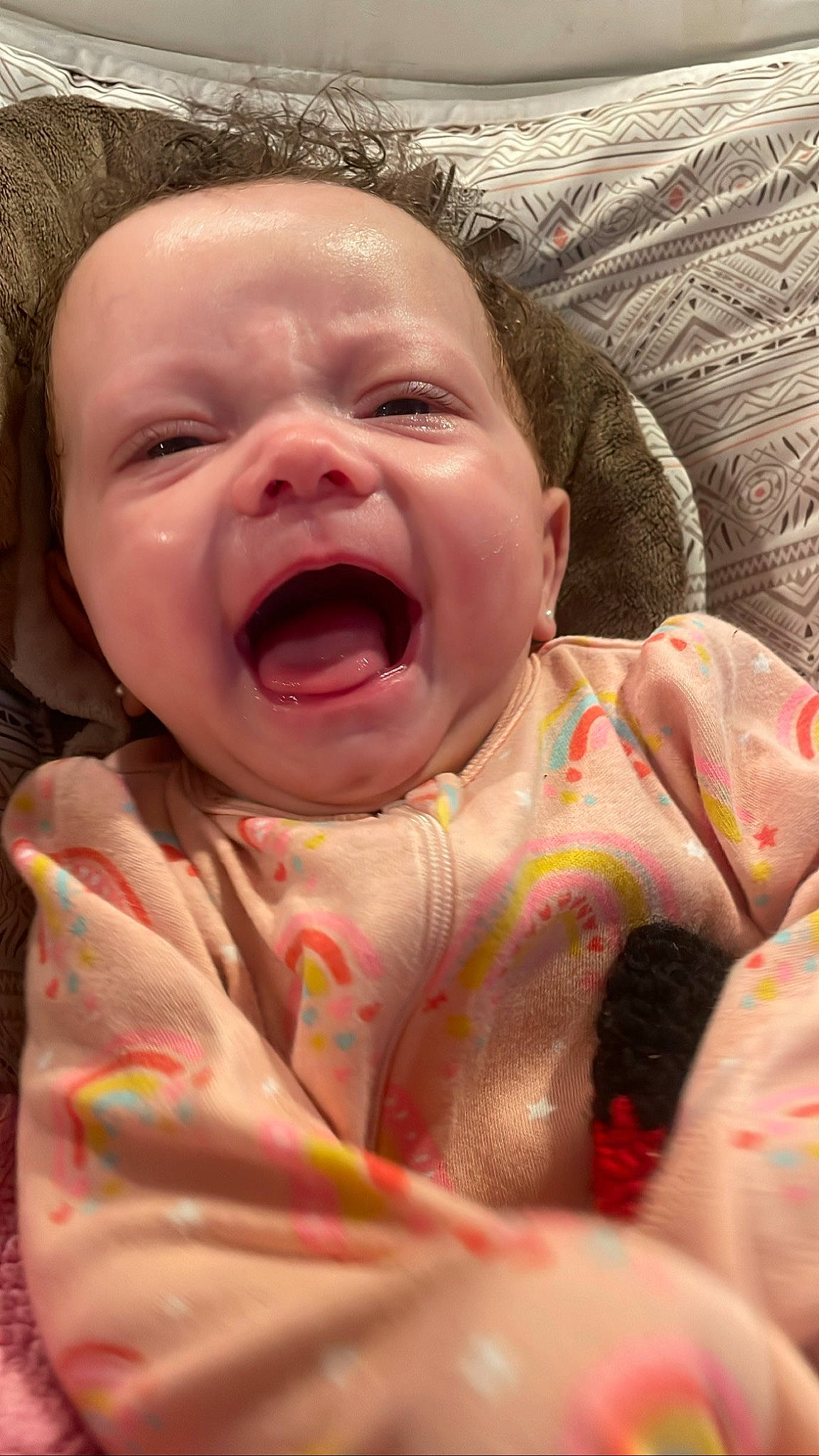 Londynn is registered to the contest to win money with this photo: baby, cheek, chin, comfort, eye, face, gesture, happy, iris, lip, mouth, nose, person, pink, shout, skin, smile, toddler, tongue, tooth