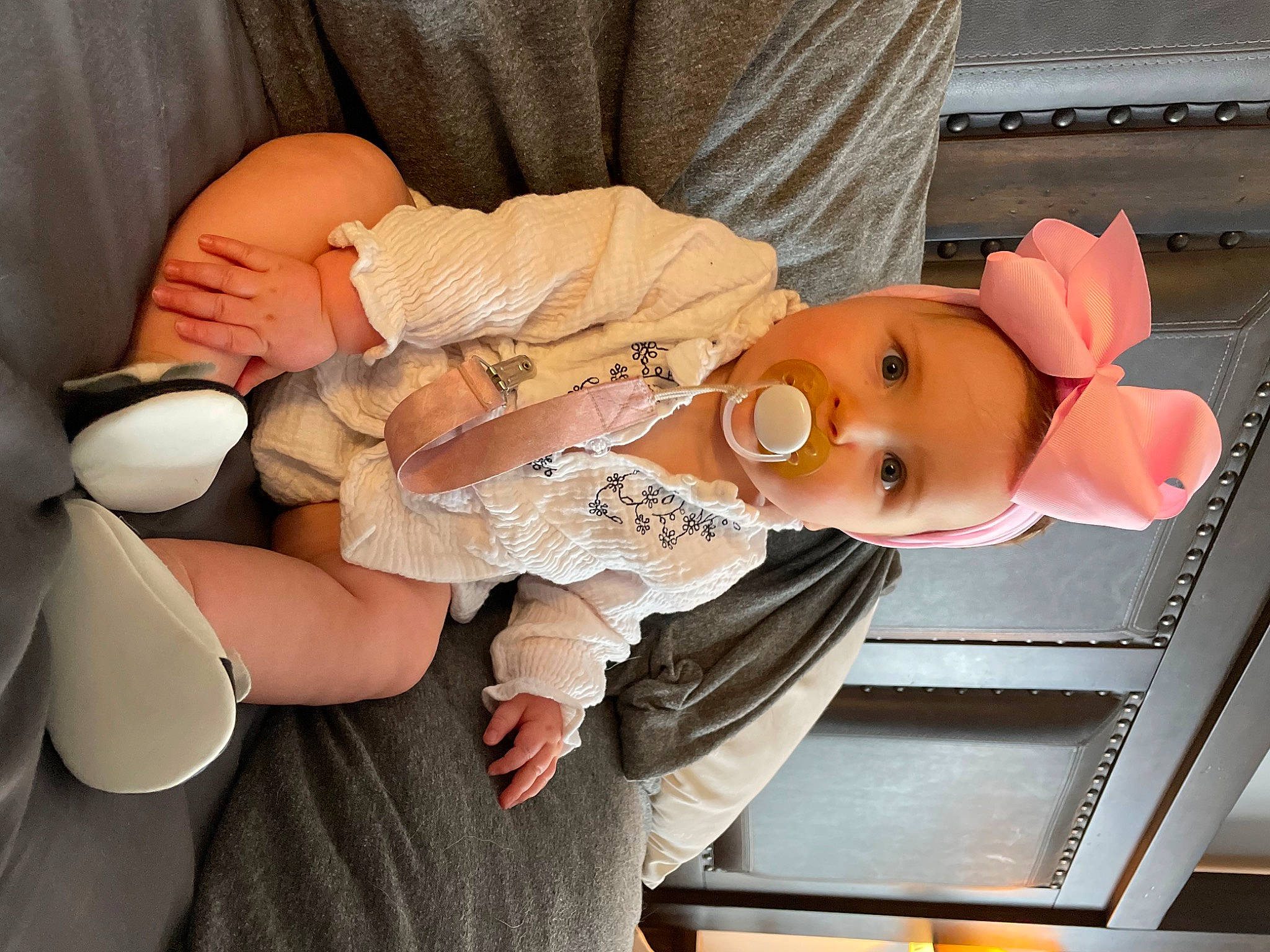 Callie joined the competition — help win amazing prizes! abdomen, baby, baby_products, baby_toddler_clothing, cheek, child, comfort, finger, glasses, hand, hat, lap, people, person, product, room, skin, smile, textile, thumb