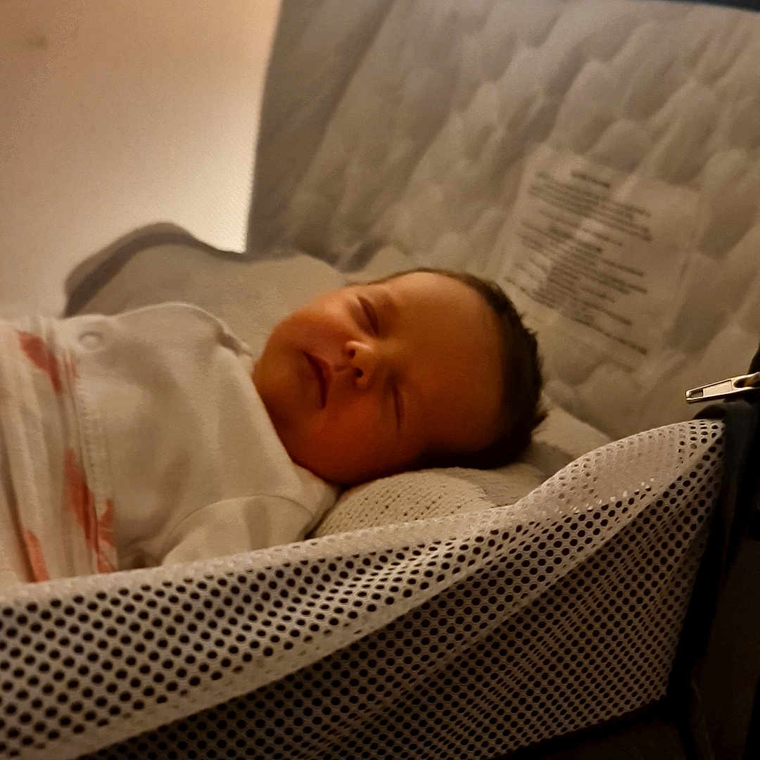 Everleigh joined the competition — help win amazing prizes! baby, bed, couch, cradle, crib, face, furniture, head, infantbed, newborn, person