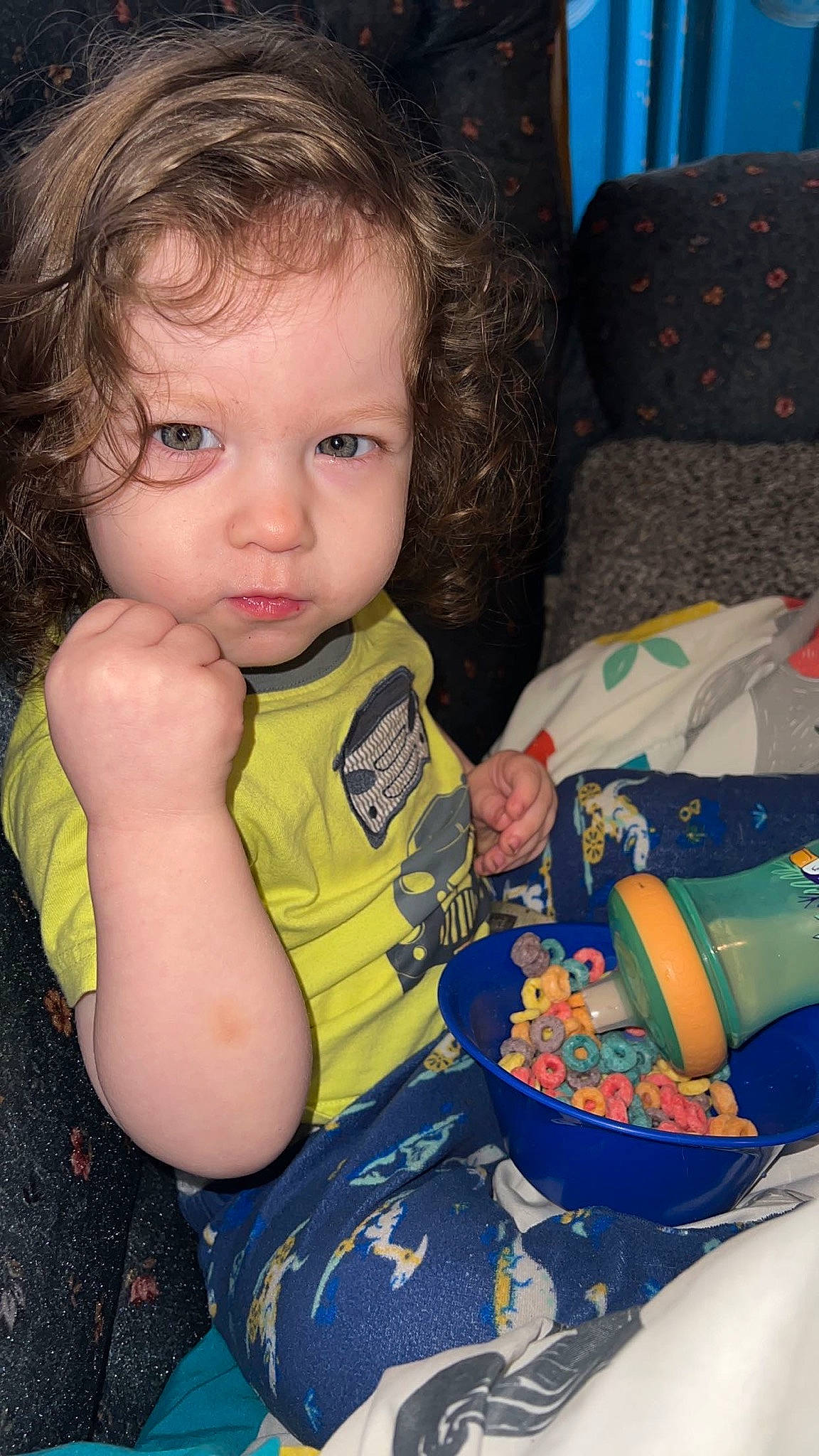 Jaxson is registered to the contest to win money with this photo: baby, baby_products, baby_toddler_clothing, cheek, child, eye, fun, hair, hairstyle, happy, human_body, iris, lap, nose, organ, person, plastic, play, room, sitting