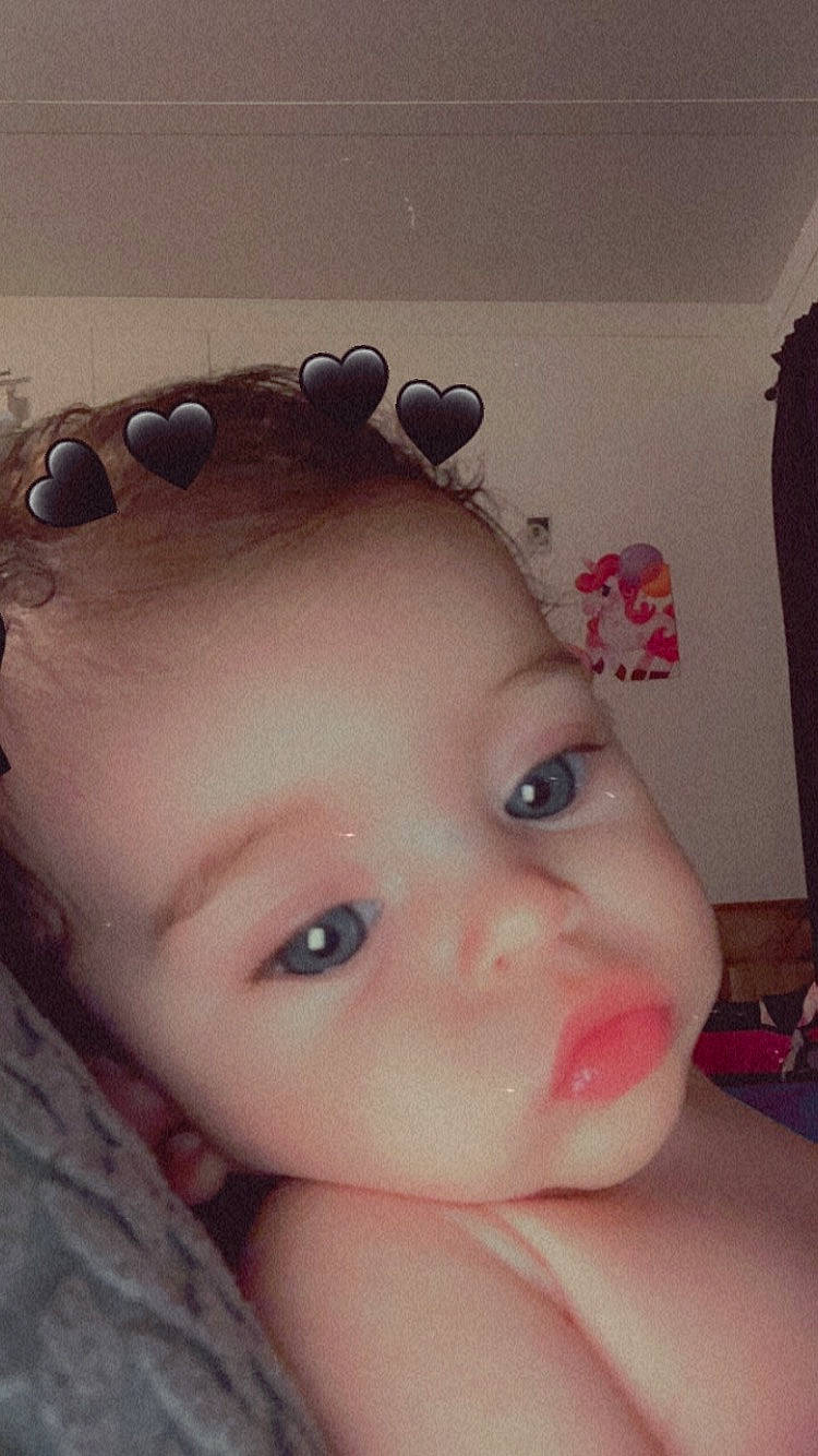 Beverly is registered to the contest to win money with this photo: baby, baby_toddler_clothing, brown_hair, cheek, ear, eye, eyebrow, eyelash, fashion_accessory, forehead, happy, head, headband, headgear, headpiece, iris, lip, nose, person, skin