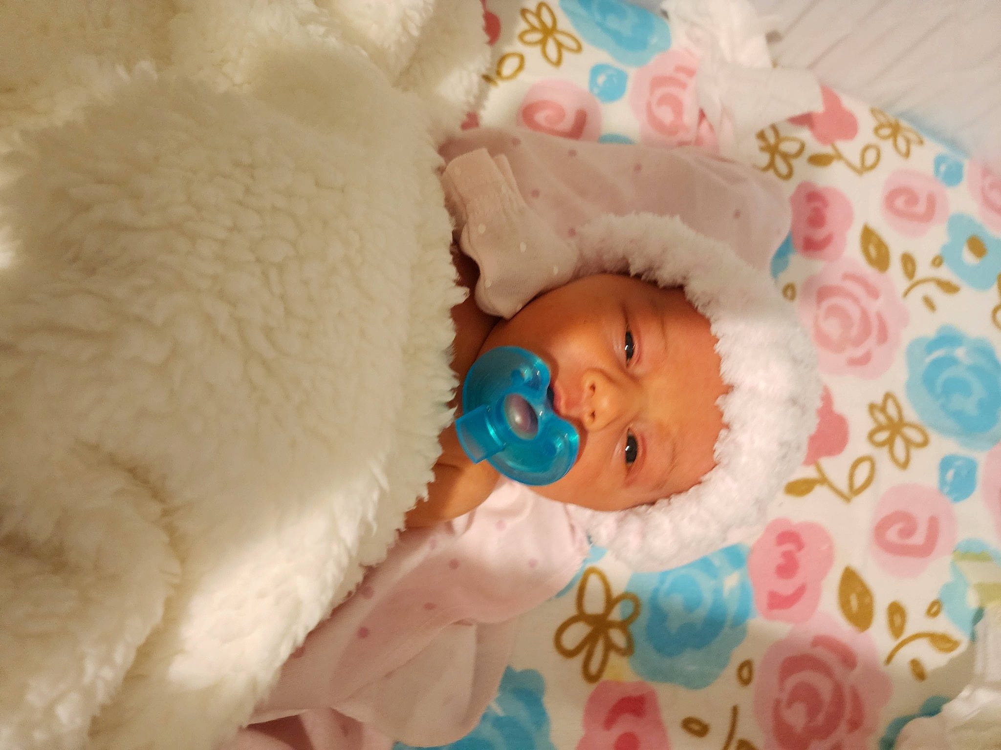 Ellianna is registered to the contest to win money with this photo: baby, baby_products, baby_sleeping, baby_toddler_clothing, bedding, cheek, child, comfort, cradle, headgear, headwear, infant_bed, linens, person, pink, room, skin, sweetness, teddy_bear, textile