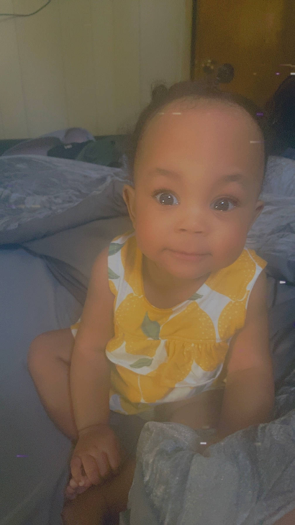 Laileana is registered to the contest to win money with this photo: baby, baby_products, baby_toddler_clothing, cheek, chest, child, chin, comfort, ear, eyebrow, forehead, fun, happy, iris, mouth, nose, person, sitting, skin, smile