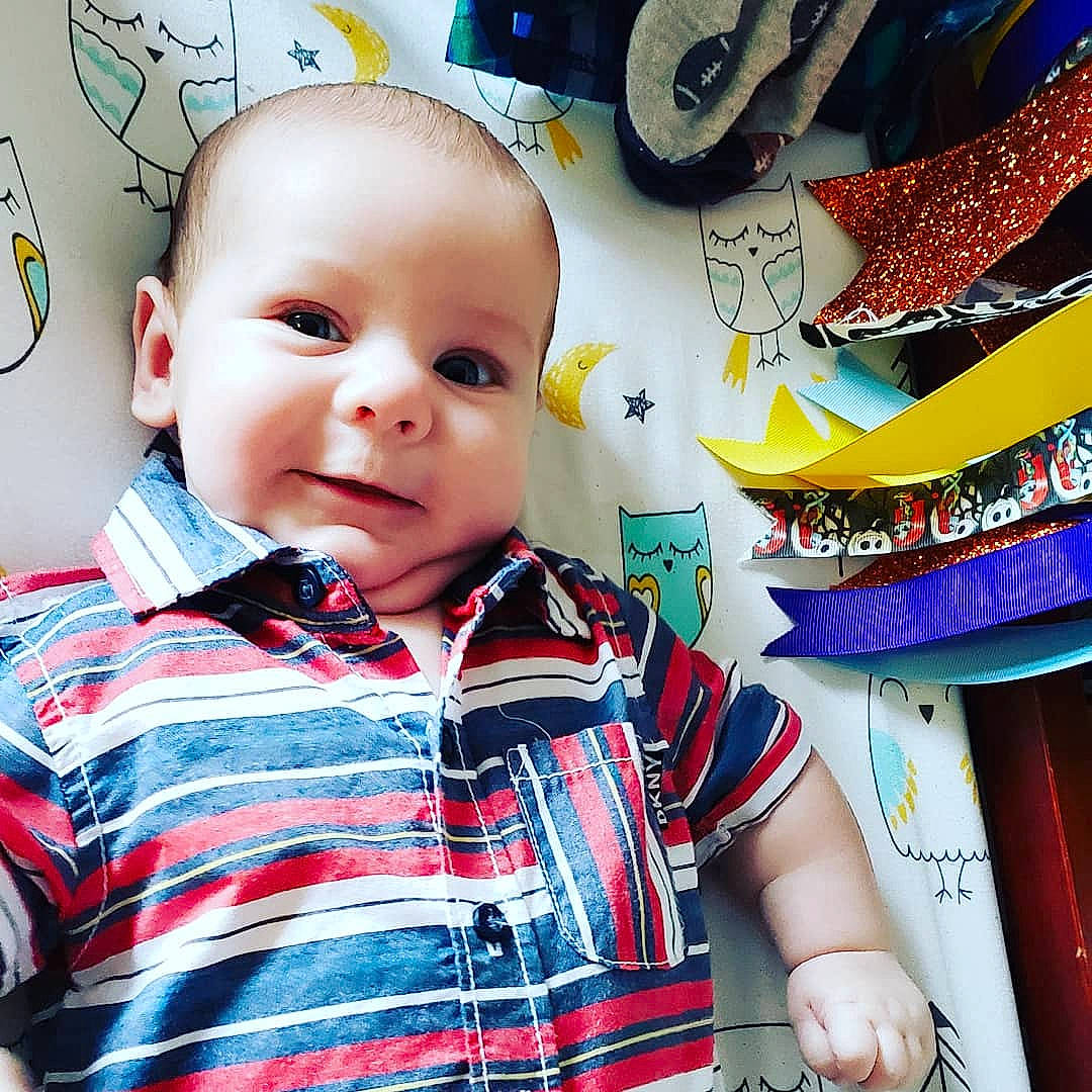 Eric joined the competition — help win amazing prizes! art, baby, baby_toddler_clothing, blue, cheek, chin, cool, eye, facial_expression, fun, hairstyle, happy, human, iris, mouth, nose, person, sleeve, smile, t_shirt