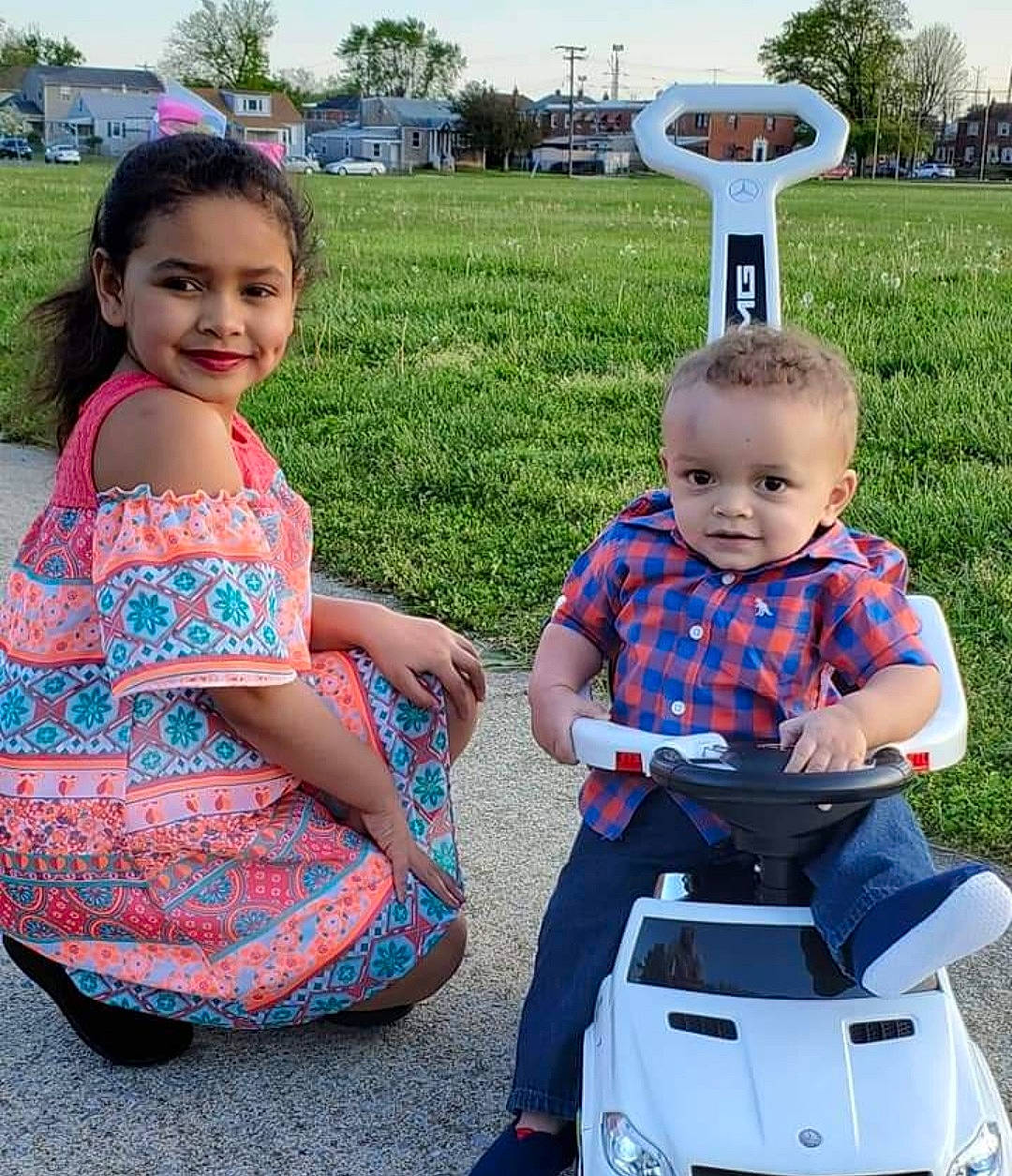 Aaliya joined the competition — help win amazing prizes! baby, baby_toddler_clothing, bag, fun, grass, green, happy, joy, leisure, luggage_and_bags, motor_vehicle, person, photograph, plant, public_space, recreation, sky, smile, summer, toddler