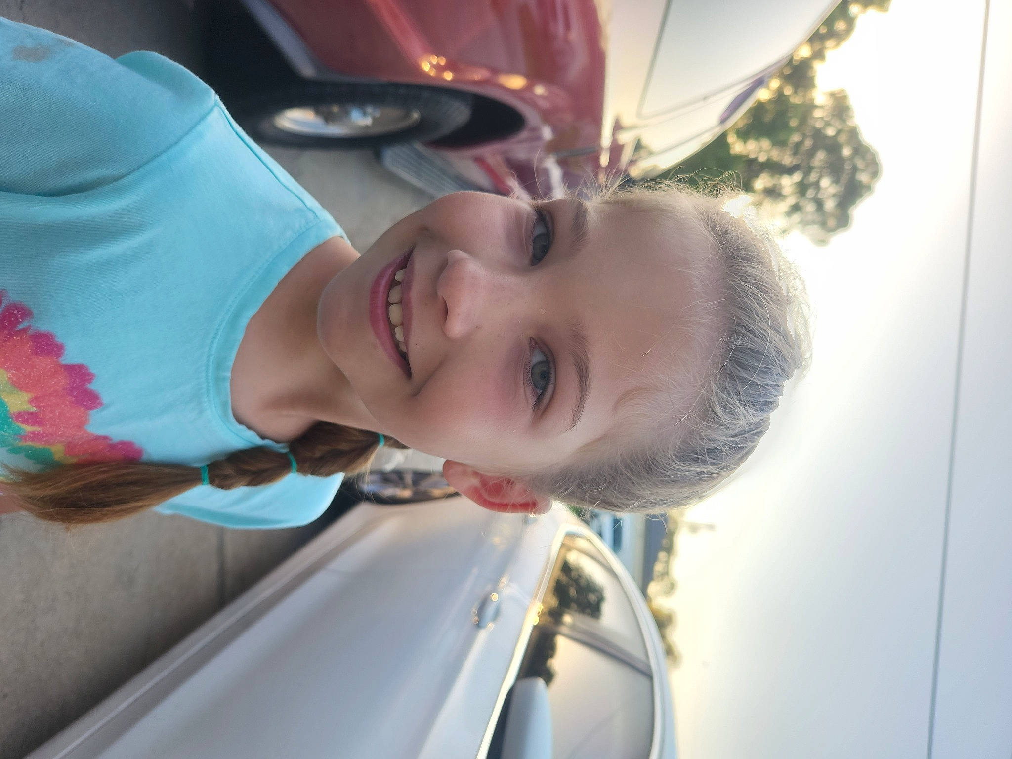 Morgan joined the competition — help win amazing prizes! auto_part, automotive_design, automotive_exterior, automotive_lighting, child, electric_blue, eyewear, fun, happy, hat, joy, leisure, mouth, nose, person, skin, smile, toddler, vehicle, vehicle_door