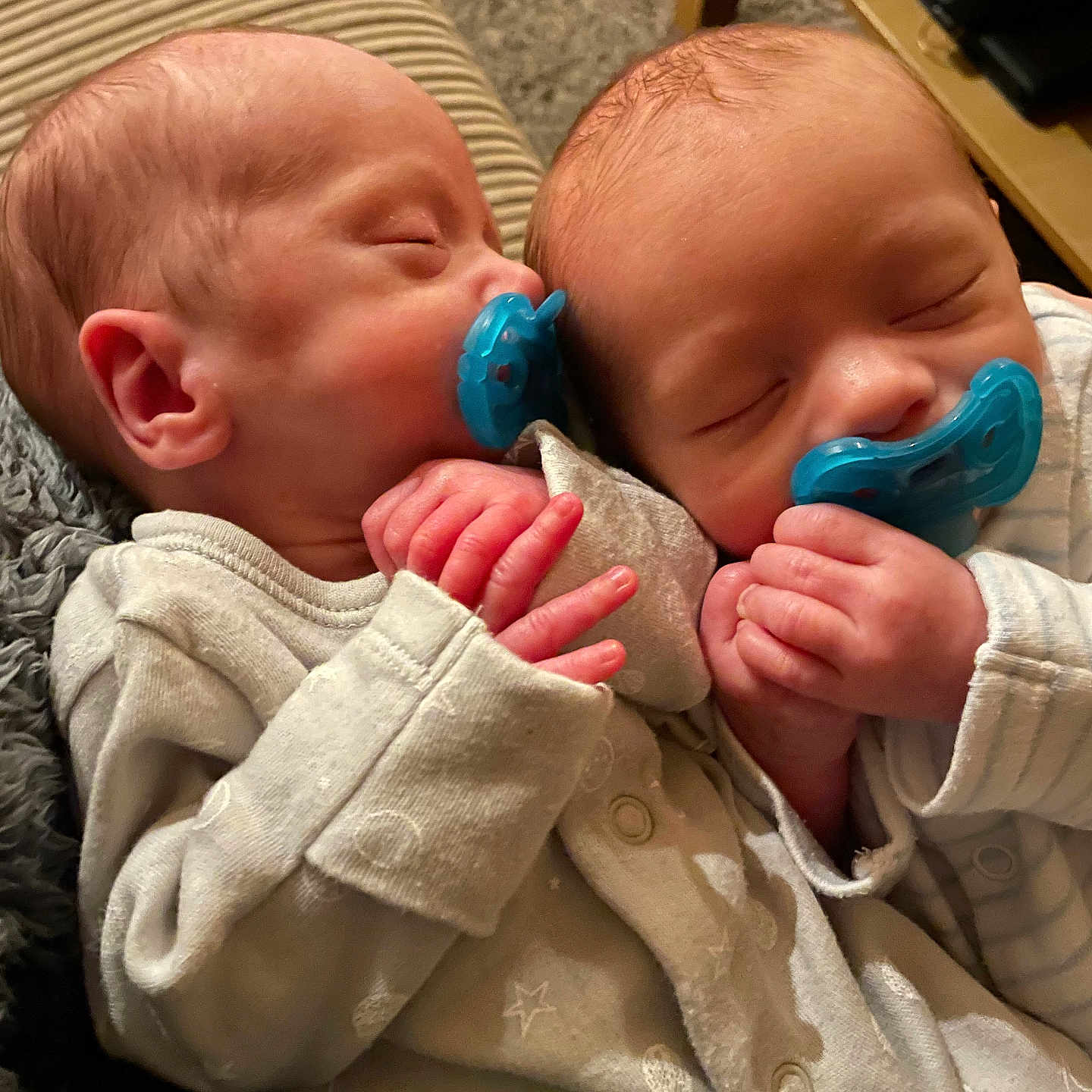 Dennie Vinnie joined the competition — help win amazing prizes! adorable, baby, blanket, child, closeup, cozy, cute, face, family, hands, indoor, infant, newborn, onesie, pacifier, peaceful, resting, sleeping, soft, twin