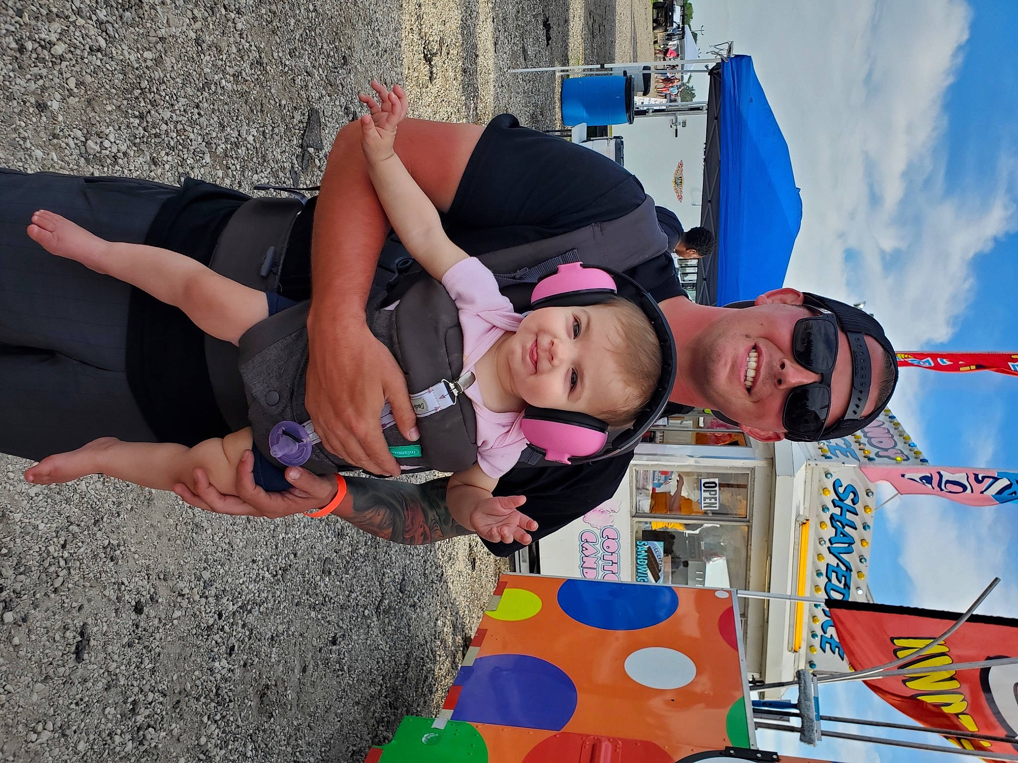 Fallon joined the competition — help win amazing prizes! art, artist, blue, electric_blue, event, eyewear, fun, happy, hat, headwear, human_leg, joy, leisure, person, recreation, sky, street_fashion, summer, t_shirt, thigh