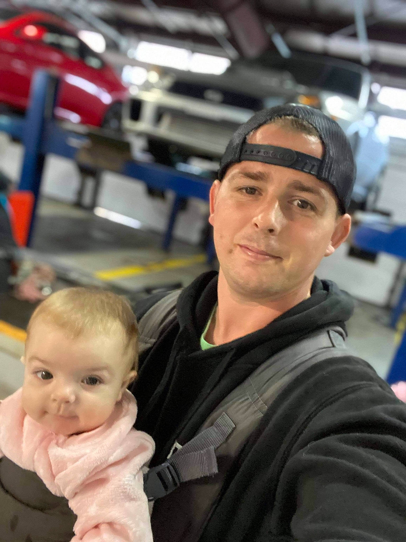 Fallon joined the competition — help win amazing prizes! automotive_design, baby, baby_toddler_clothing, competition_event, engineering, event, fun, fur, hat, headwear, jacket, luxury_vehicle, muscle, person, personal_protective_equipment, recreation, room, sitting, toddler, vacation