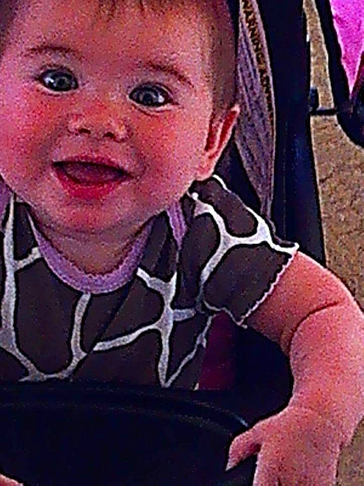 Grace is registered to the contest to win money with this photo: art, baby, baby_toddler_clothing, cheek, child, electric_blue, eyelash, fun, happy, lip, magenta, mouth, nose, person, pink, portrait, portrait_photography, purple, smile, t_shirt