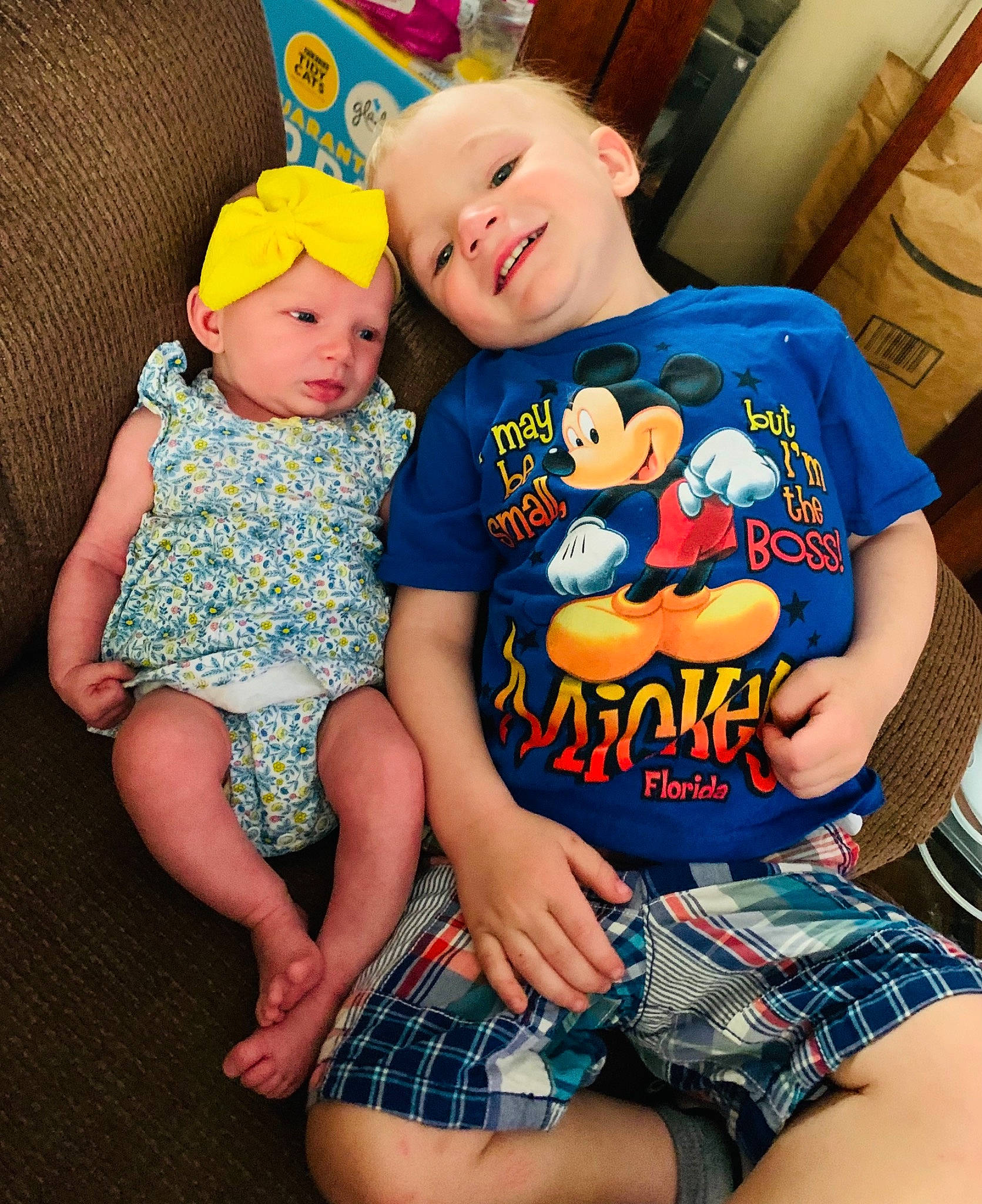 Clark joined the competition — help win amazing prizes! baby, baby_toddler_clothing, eye, facial_expression, finger, fun, hairstyle, happy, headwear, leg, organ, person, plaid, shorts, skin, sleeve, smile, t_shirt, tartan, textile