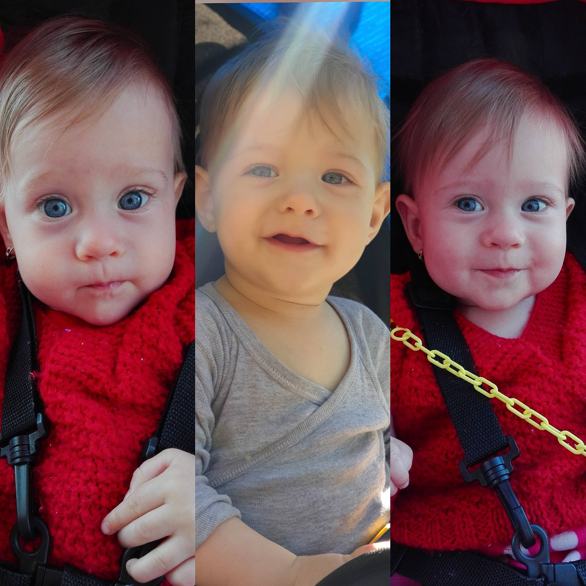 Alexandra Patrick Amelia a rejoint le concours — aidez-le/la à gagner de superbes lots ! baby, cheek, child, chin, eye, face, fun, head, human, iris, lip, nose, outerwear, people, person, red, sibling, skin, smile, standing