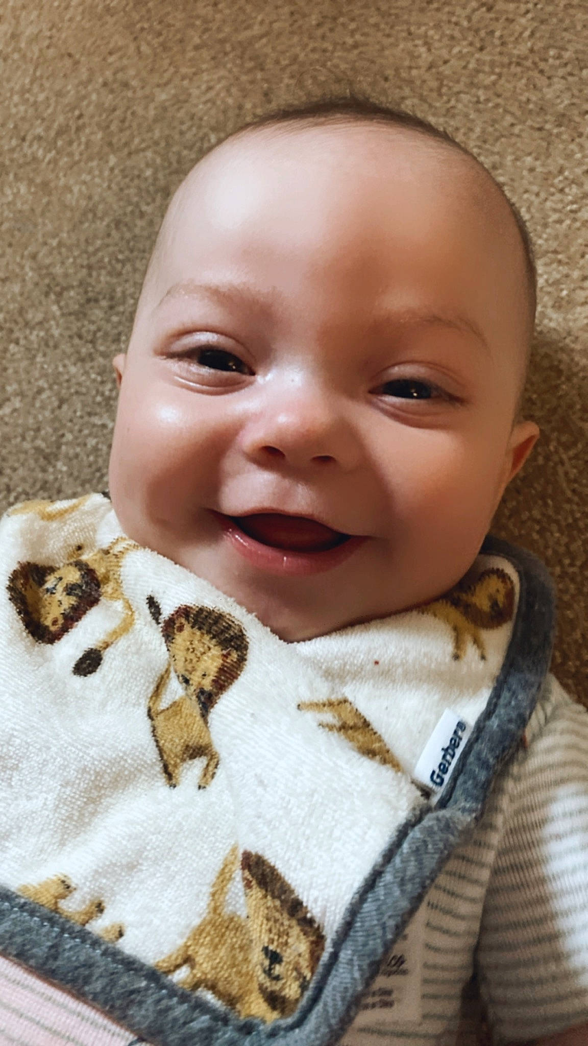 Aria joined the competition — help win amazing prizes! baby, baby_laughing, baby_toddler_clothing, beauty, cheek, child, chin, collar, eye, eyebrow, grass, happy, iris, lip, mammal, nose, person, skin, sleeve, smile