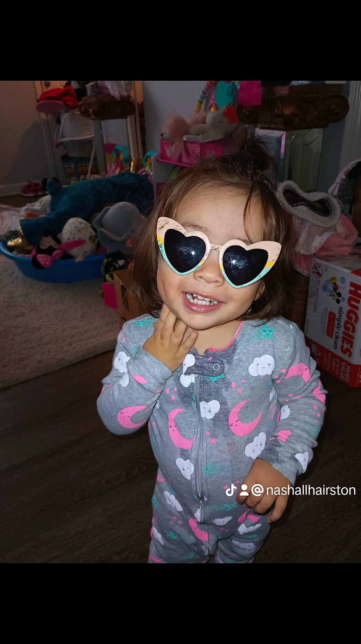 London joined the competition — help win amazing prizes! child, cool, eyewear, facial_expression, fun, glasses, goggles, happy, joy, magenta, mammal, mouth, person, personal_protective_equipment, pink, skin, sleeve, smile, sunglasses, textile