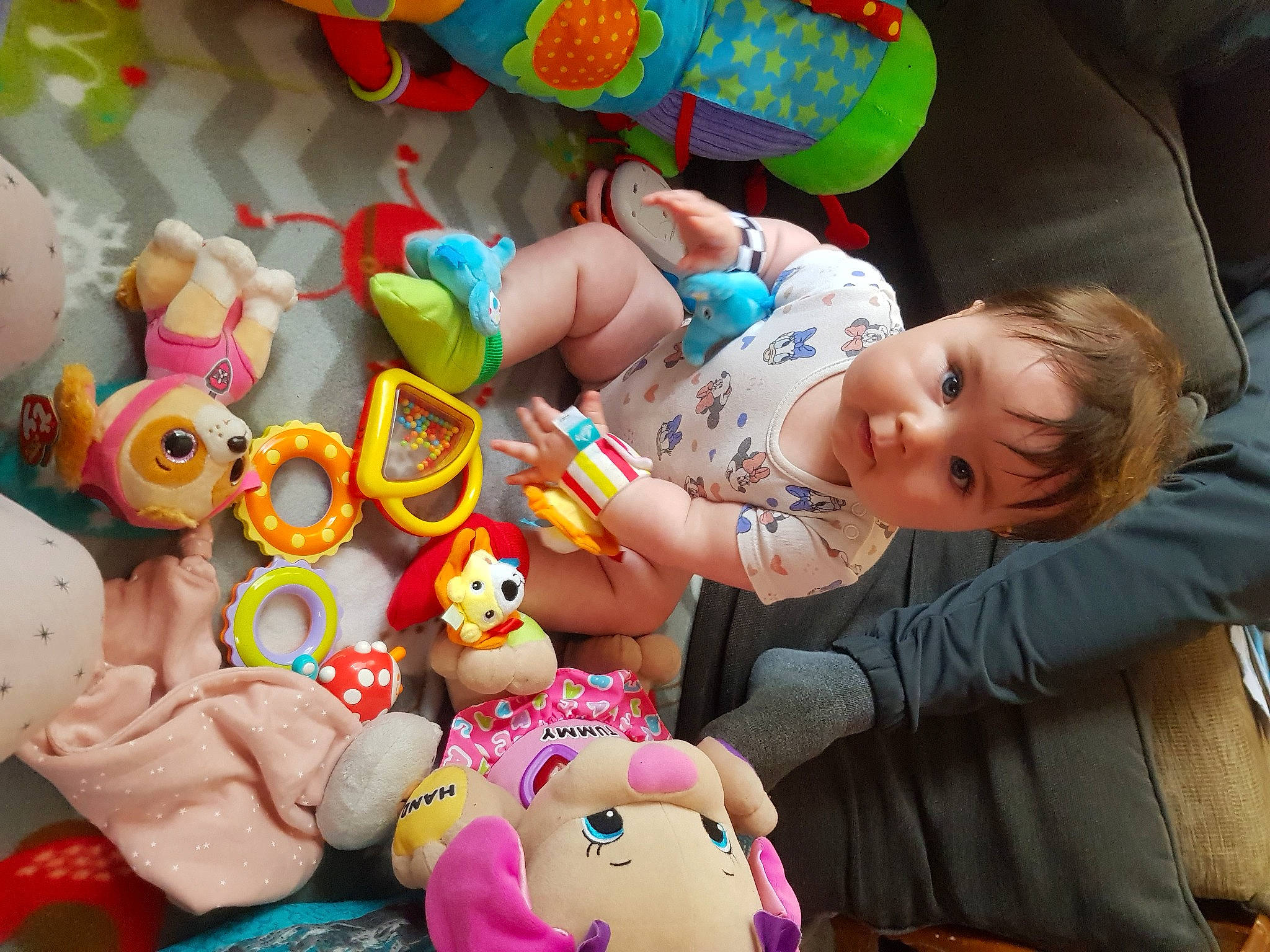 Katherine is registered to the contest to win money with this photo: baby, baby_products, baby_toddler_clothing, baby_toys, cheek, child, event, facial_expression, fun, happy, person, photograph, pink, product, snapshot, souvenir, stuffed_toy, sweetness, toddler, toy