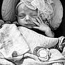 baby, baby_carrier, black_and_white, blanket, close_up, comfort, cozy, cute, face, hand, headband, infant, newborn, pacifier, peaceful, portrait, resting, sleeping, soft_texture, toddler