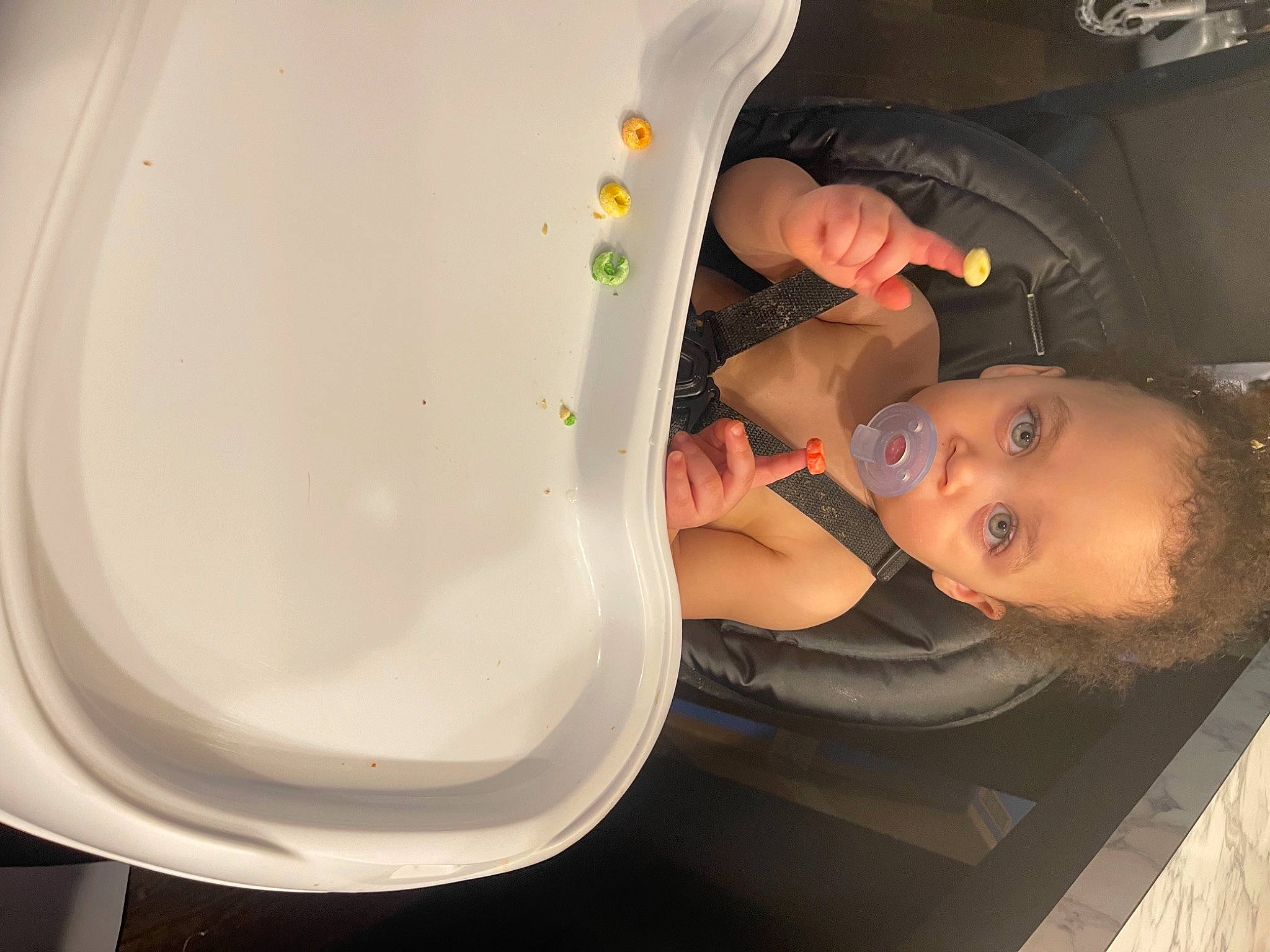 Kyndrick is registered to the contest to win money with this photo: baby, baby_products, bathing, child, circle, dishware, drinkware, food, fun, headgear, person, plastic, plate, platter, porcelain, room, serveware, smile, tableware, toddler