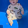 Jameson joined the competition — help win amazing prizes! toddler, child, pajamas, blue_background, sitting, footwearless, shadow, sunlight, playful, cute, indoor, expression, clothing, person, baby, infant, casual, young_child, relaxed, portrait