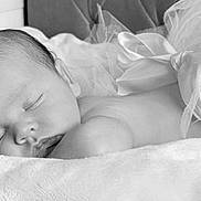 Hallie-Rose joined the competition — help win amazing prizes! baby, black_and_white, blanket, child, close_up, cozy, cute, fabric, face, head, infant, nap, newborn, peaceful, portrait, resting, skin, sleeping, soft, tulle