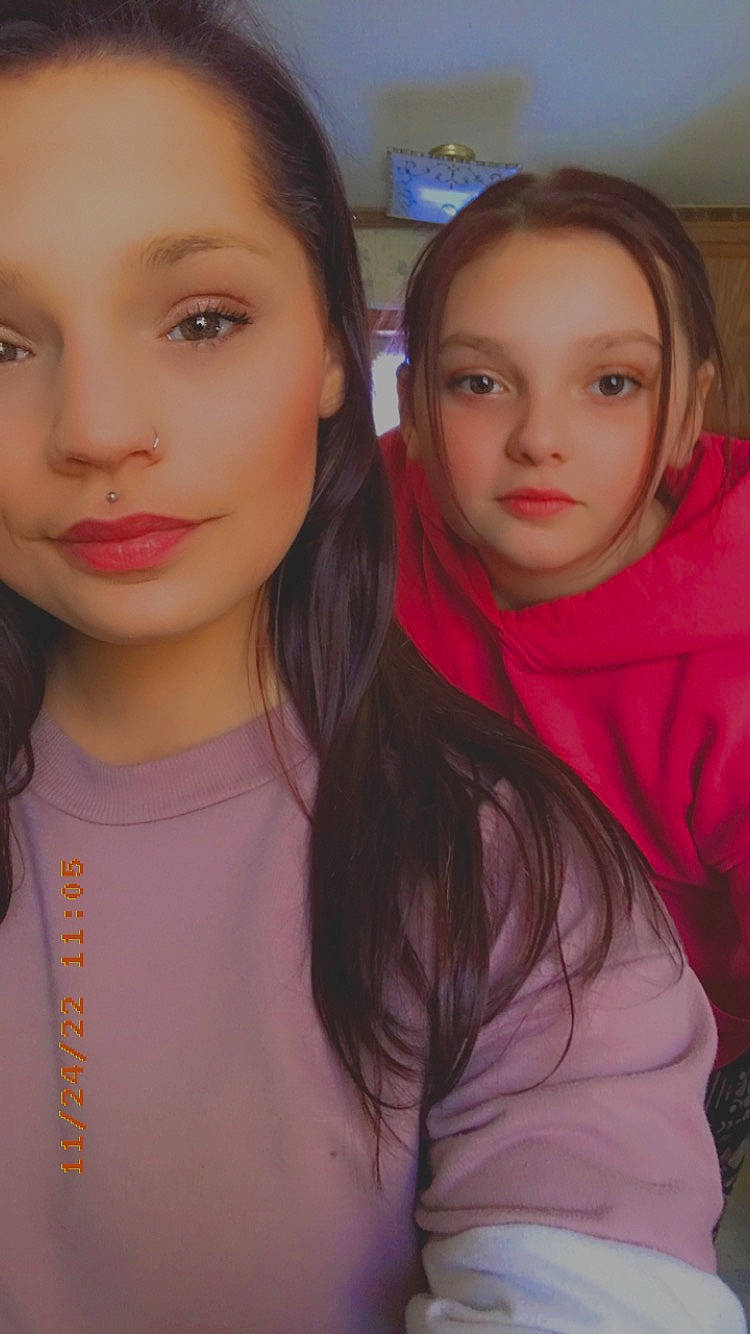 Haileigh is registered to the contest to win money with this photo: black_hair, cheek, chin, cool, eyelash, forehead, happy, iris, jaw, layered_hair, lip, lipstick, long_hair, makeover, mouth, neck, nose, person, pink, shoulder