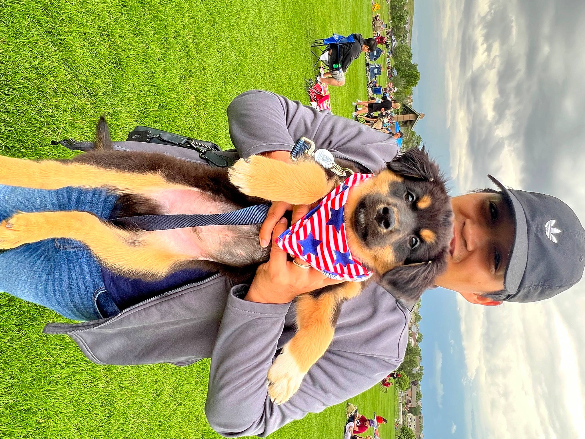 Joker joined the competition — help win amazing prizes! canidae, carnivore, companion_dog, cool, dog, dog_breed, eyewear, fawn, fun, grass, grassland, happy, hat, leisure, people_in_nature, recreation, sunglasses, vacation