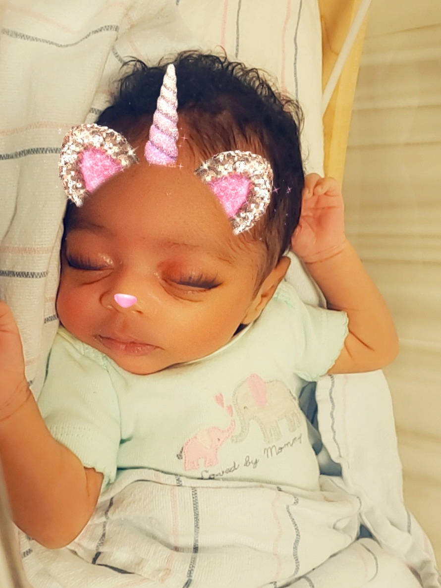 Jream joined the competition — help win amazing prizes! baby, brown_hair, cheek, child, ear, eye, face, forehead, hair_accessory, head, headband, headgear, lip, nose, person, pink, skin, sleep, smile, toddler