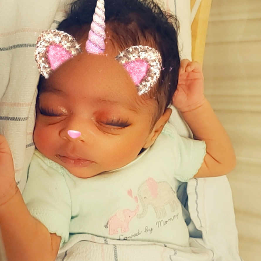 Jream joined the competition — help win amazing prizes! baby, brown_hair, cheek, child, ear, eye, face, forehead, hair_accessory, head, headband, headgear, lip, nose, person, pink, skin, sleep, smile, toddler