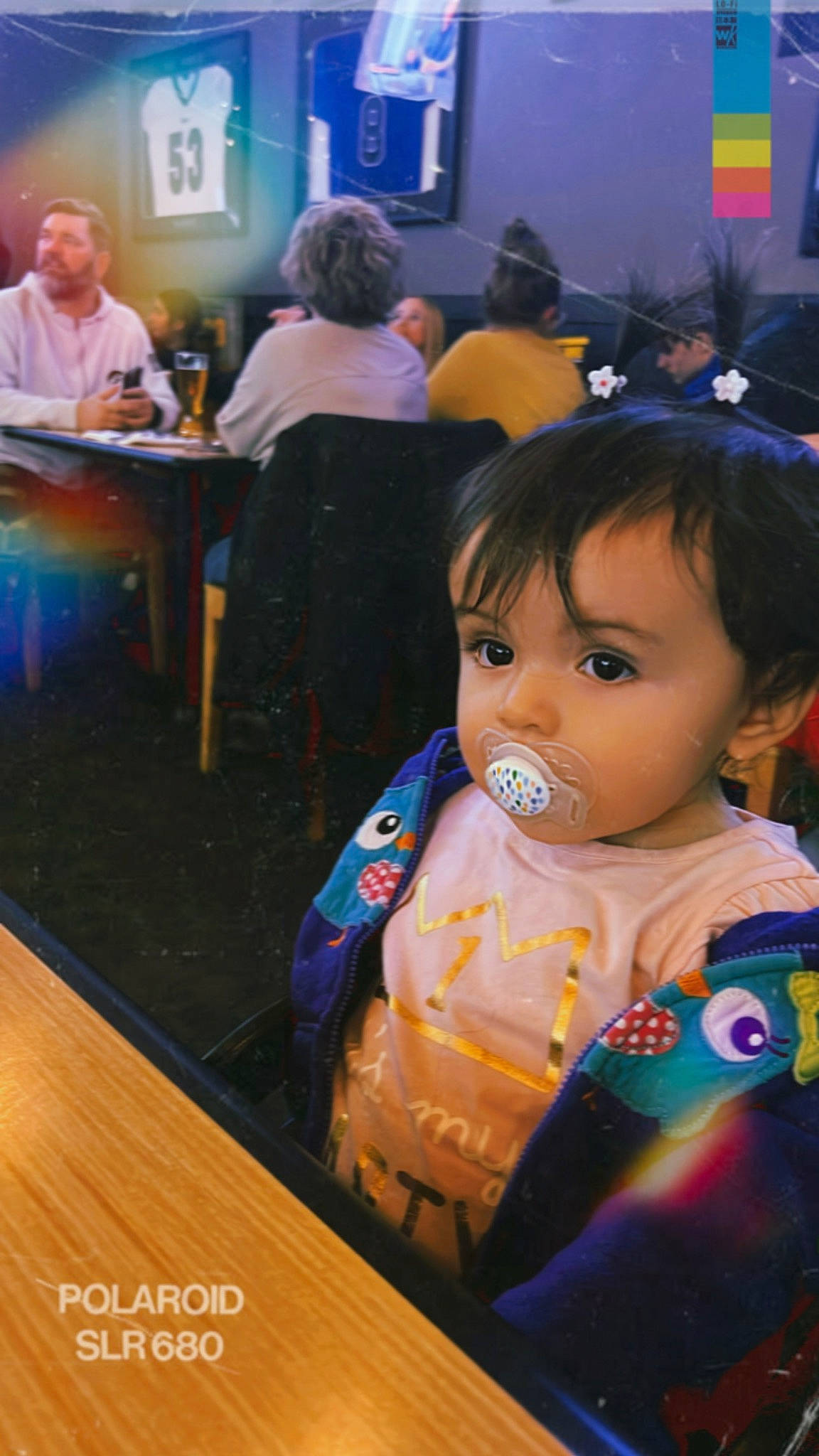 Amia joined the competition — help win amazing prizes! baby, bag, blurred, chair, child, event, flooring, fun, happy, head, headwear, leisure, outerwear, person, recreation, room, sitting, suit, t_shirt, table