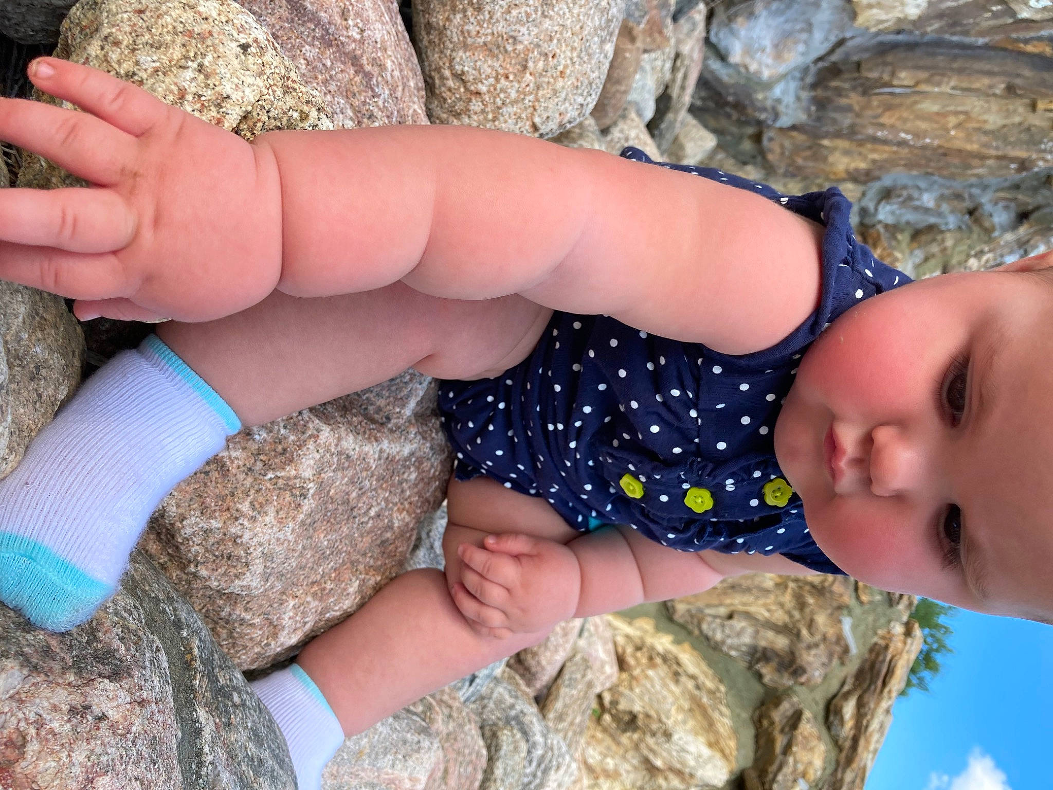 Noa Grace joined the competition — help win amazing prizes! azure, baby_toddler_clothing, child, dress, finger, gesture, grass, hand, happy, headwear, human_body, joint, leaf, nail, people, people_in_nature, person, product, skin, textile