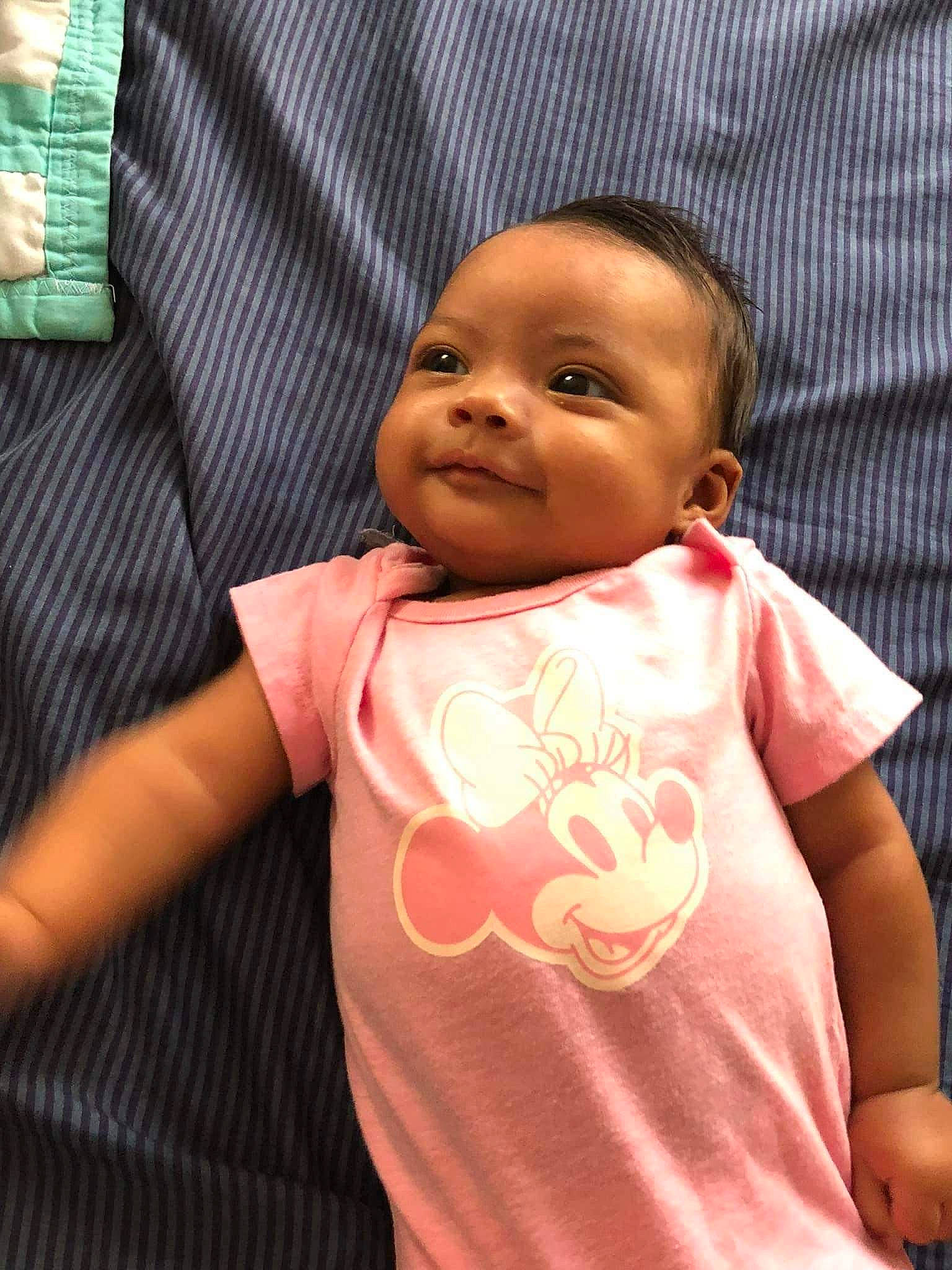 Kynzli is registered to the contest to win money with this photo: baby, baby_products, baby_toddler_clothing, cheek, child, chin, comfort, finger, gesture, happy, lip, mammal, mouth, nose, person, pink, skin, sleeve, smile, t_shirt