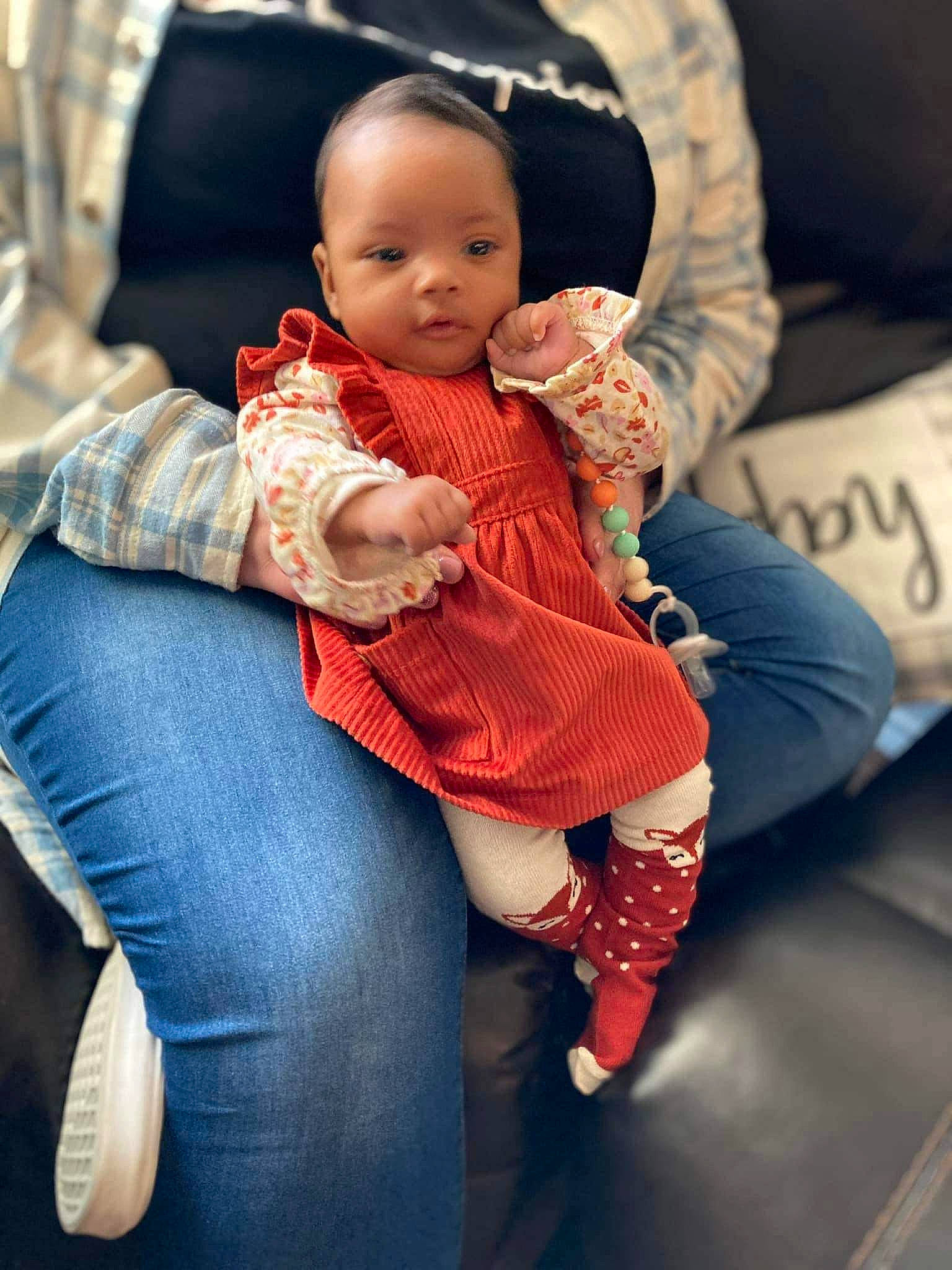 Kynzli joined the competition — help win amazing prizes! arm, baby, baby_toddler_clothing, child, comfort, couch, eye, finger, fun, happy, head, joint, lap, leg, mouth, organ, person, skin, textile, thigh