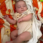 Easton is registered to the contest to win money with this photo: baby, sleeping, blanket, onesie, infant, cute, soft_toys, teddy_bear_pattern, cozy, child, peaceful, indoor, resting, clothing, skin, cute_baby, toy, comfort, infant_clothing, baby_sleeping