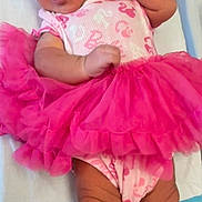Azariah is registered to the contest to win money with this photo: baby, newborn, yawning, pink_tutu, headband, barbie, hospital_blanket, baby_clothing, infant, cute, socks, lying_down, wrinkles, small_hands, baby_shoes, sleepy, portrait, indoors, child, adorable