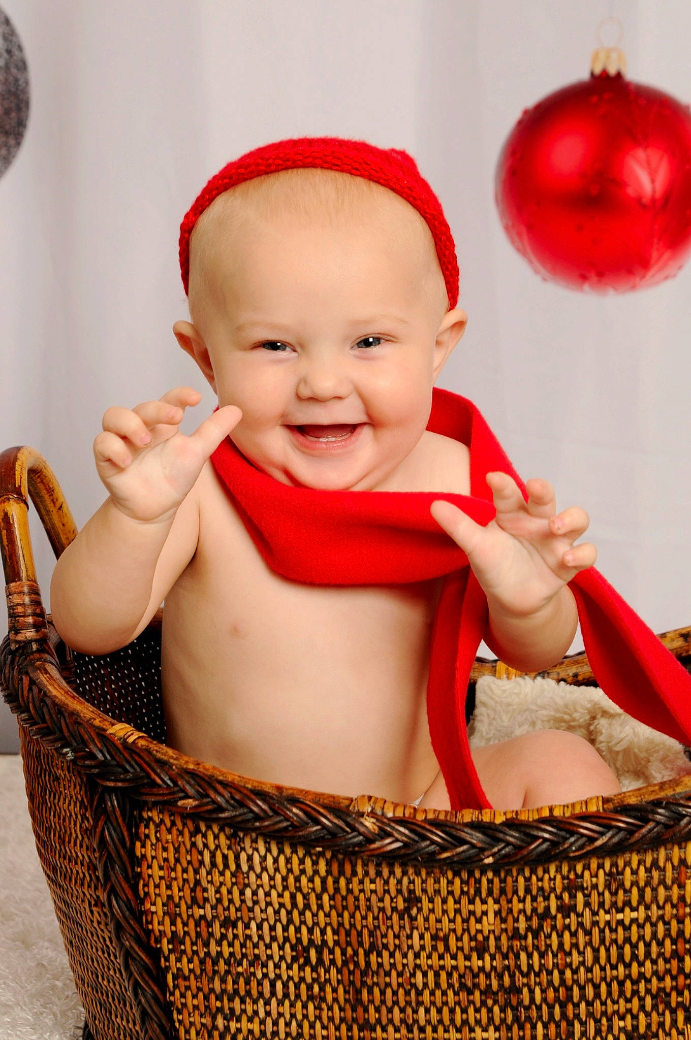 Winston joined the competition — help win amazing prizes! baby, baby_products, basket, child, child_model, head, joy, person, product, red, skin, smile, toddler