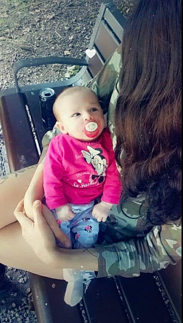 Shayna participe au concours pour gagner de l'argent avec cette photo : baby, cheek, child, cool, doll, eye, fun, hair, hairstyle, happy, lap, magenta, mouth, person, pink, skin, smile, textile, thigh, toddler