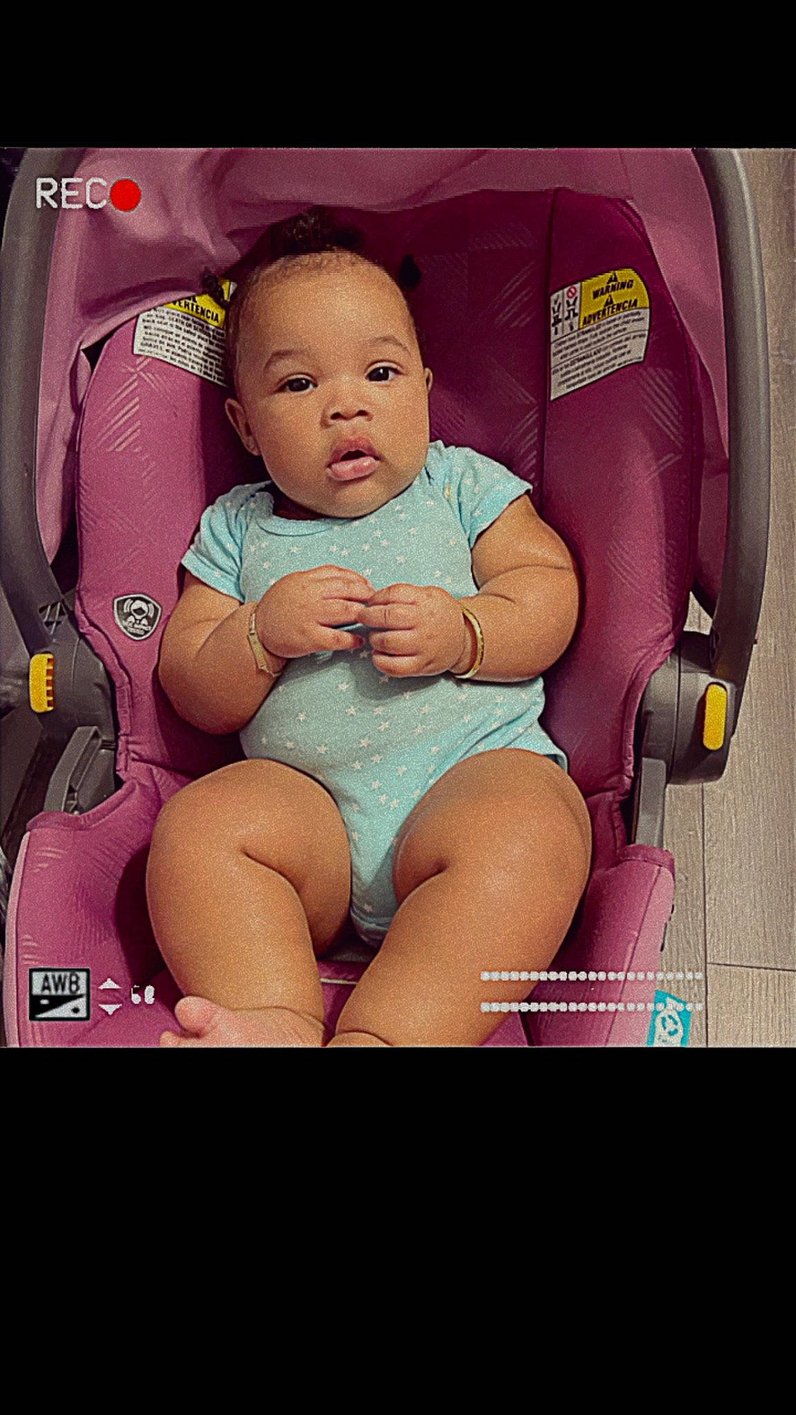 Cali joined the competition — help win amazing prizes! abdomen, arm, baby, baby_carriage, baby_products, baby_toddler_clothing, car_seat, chest, comfort, happy, knee, magenta, nail, person, pink, product, purple, sitting, thigh, thumb