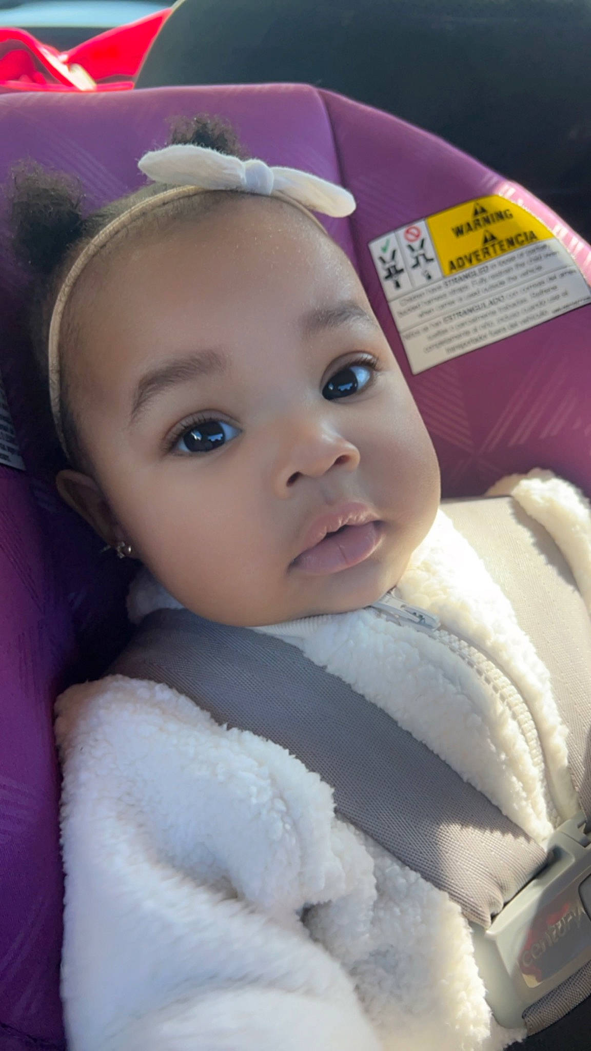 Cali joined the competition — help win amazing prizes! baby, baby_products, baby_safety, baby_toddler_clothing, cap, cheek, child, chin, comfort, eyebrow, eyelash, fashion_accessory, fur, headpiece, iris, linens, lip, nose, person, skin