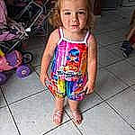 Zoe participe au concours pour gagner de l'argent avec cette photo : baby, baby_toddler_clothing, child, electric_blue, event, finger, floor, flooring, fun, human_leg, leg, magenta, pattern, person, pink, sleeve, smile, thigh, thumb, toddler