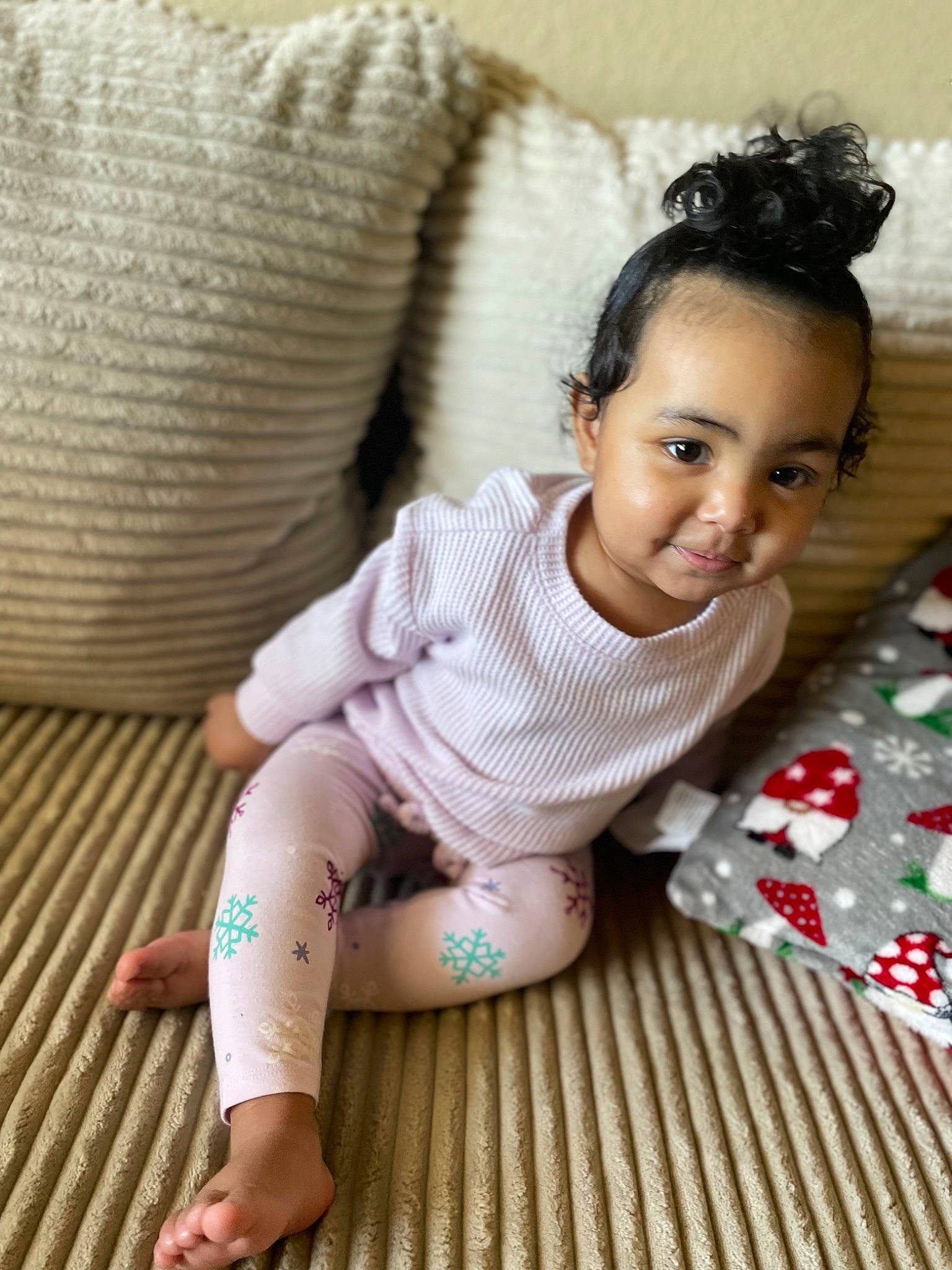 Teegan joined the competition — help win amazing prizes! baby, baby_toddler_clothing, child, comfort, flooring, foot, happy, human_leg, knee, neck, pattern, person, sitting, skin, sleeve, smile, textile, thigh, toddler, trunk