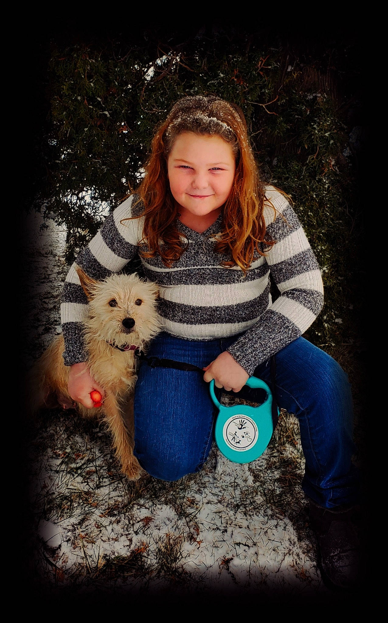 Olivia is registered to the contest to win money with this photo: black_hair, carnivore, companion_dog, cool, dog_breed, doll, fawn, flash_photography, freezing, fun, fur_clothing, grass, happy, joy, leg, pattern, person, stuffed_toy, textile, thigh