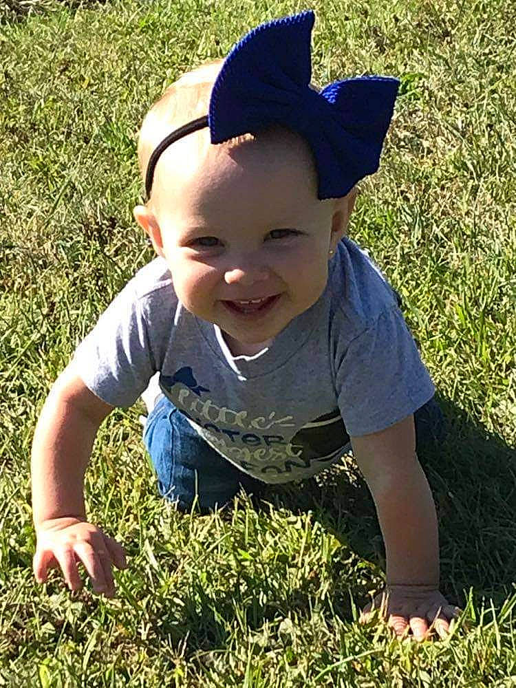 Anastasia joined the competition — help win amazing prizes! baby, baby_laughing, baby_toddler_clothing, eye, face, fun, grass, grass_family, grassland, happy, head, headgear, joy, leaf, meadow, people_in_nature, person, plant, smile, summer