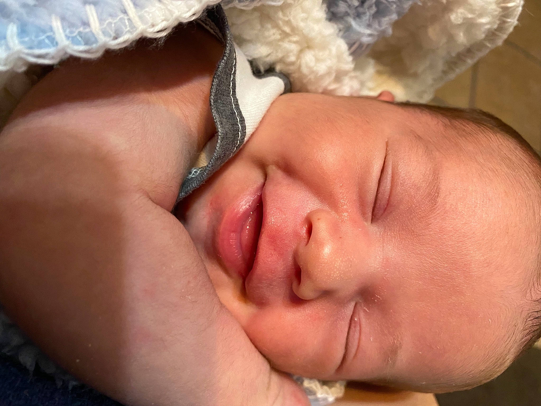 Wayland is registered to the contest to win money with this photo: baby, cheek, chest, comfort, eyebrow, eyelash, face, finger, gesture, glasses, head, lip, mouth, nail, neck, nose, person, skin, thumb, toddler