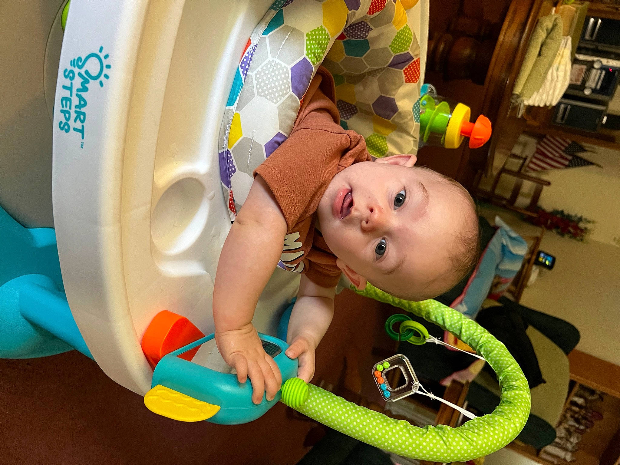Kameron is registered to the contest to win money with this photo: baby, baby_mobile, baby_playing_with_toys, baby_products, baby_safety, baby_toddler_clothing, baby_toys, child, fun, happy, infant_bed, leisure, person, play, product, room, skin, smile, toddler, toy