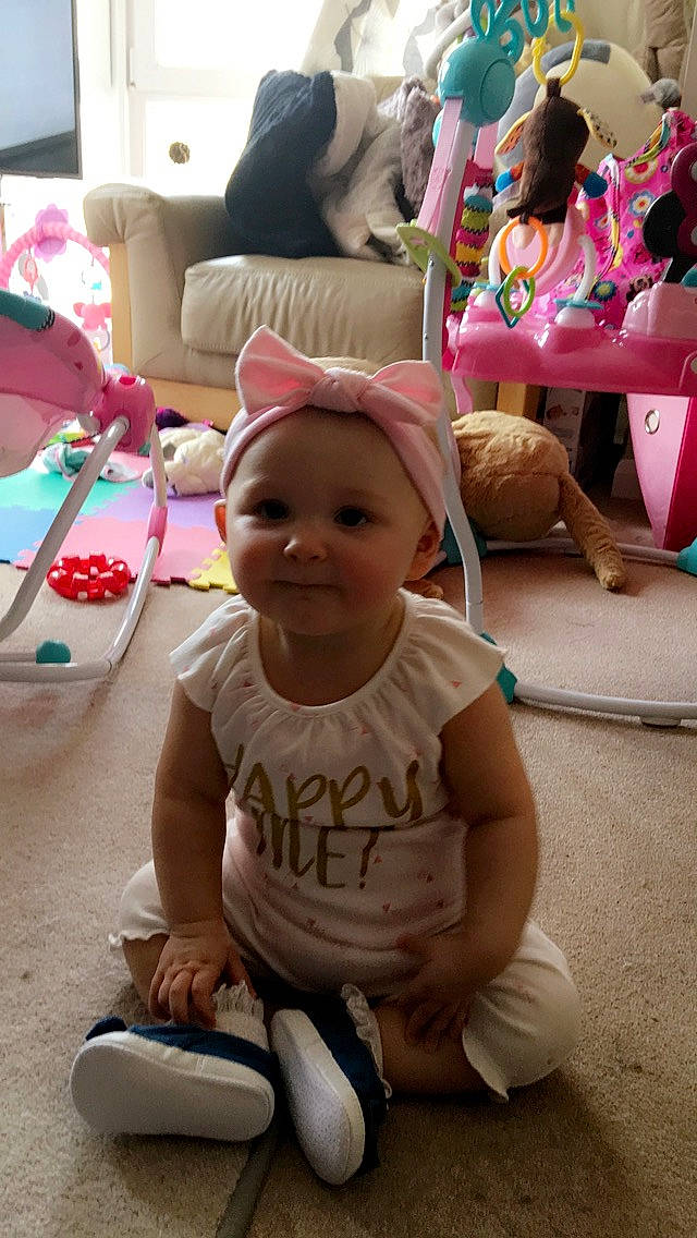 Esmee is registered to the contest to win money with this photo: baby, child, person, toddler