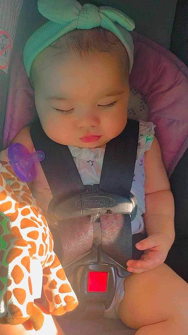 Alice joined the competition — help win amazing prizes! arm, baby, baby_toddler_clothing, cap, cheek, eye, face, facial_expression, finger, hand, human_body, iris, mouth, nose, organ, outerwear, person, product, skin, sleeve